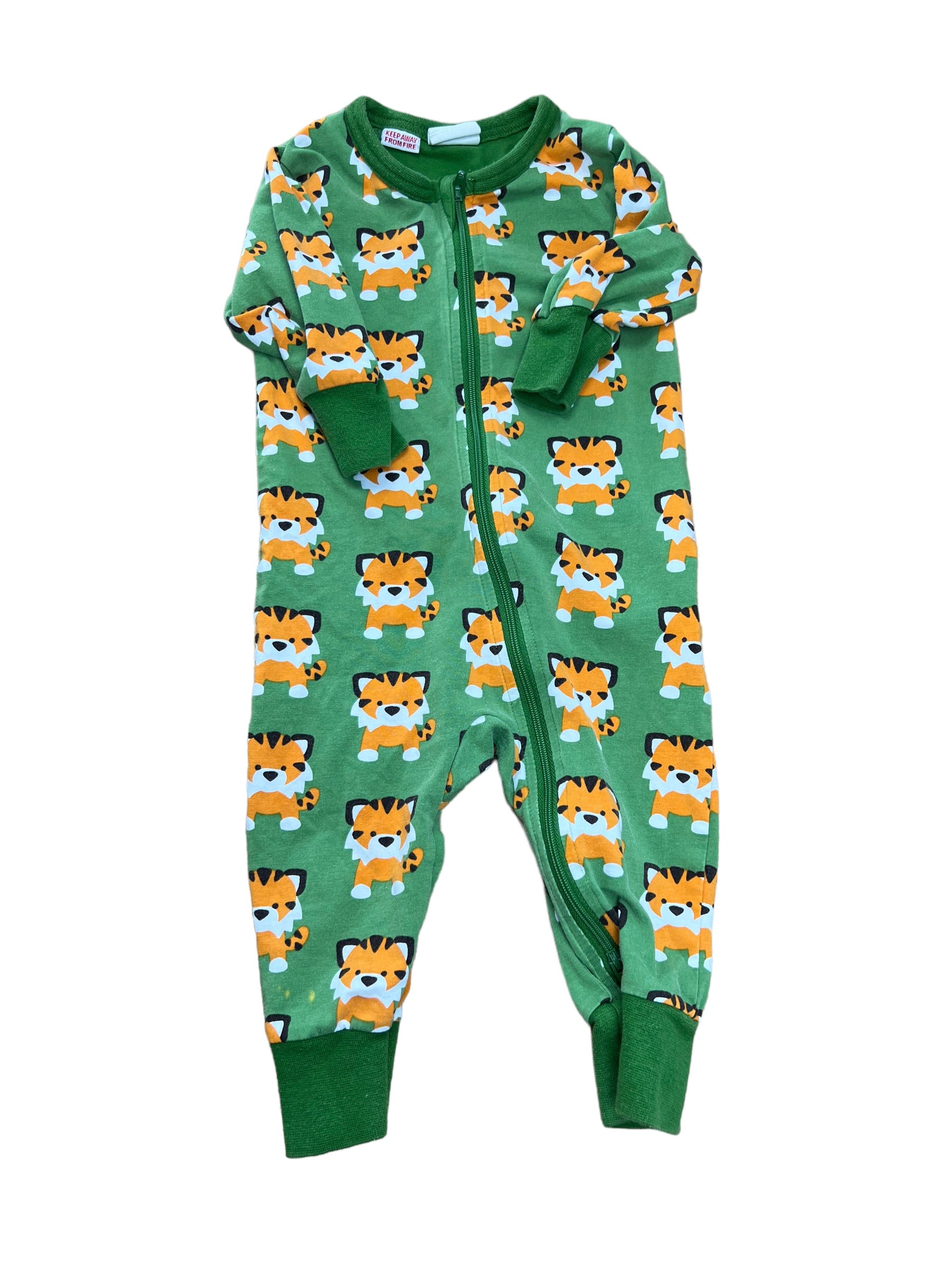 Maxomorra Tiger Baby Sleepsuit