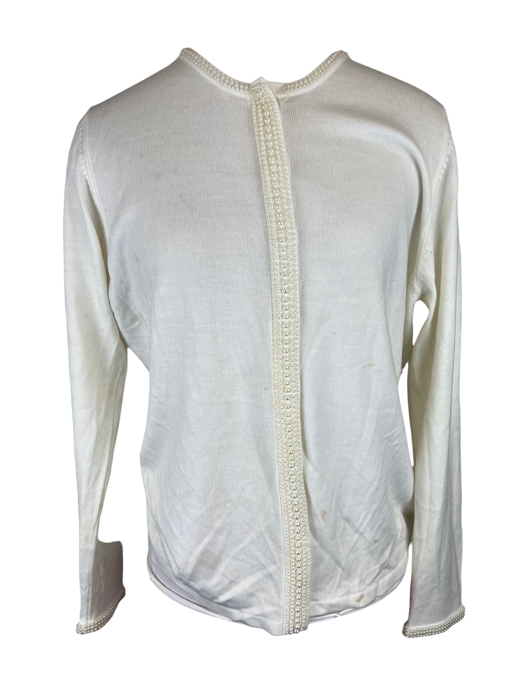 M&S Pearl Trim Cardigan