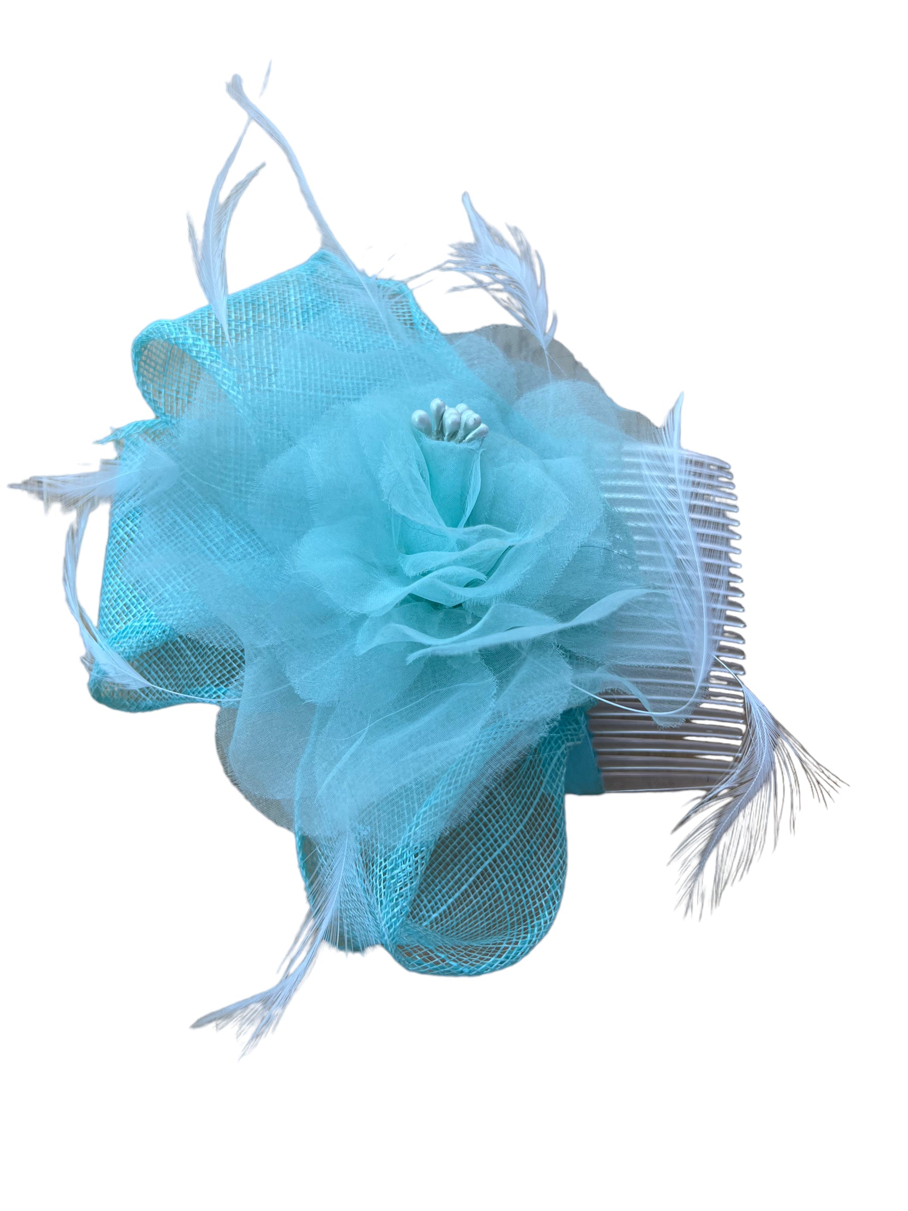 Vintage Blue Feather Fascinator
