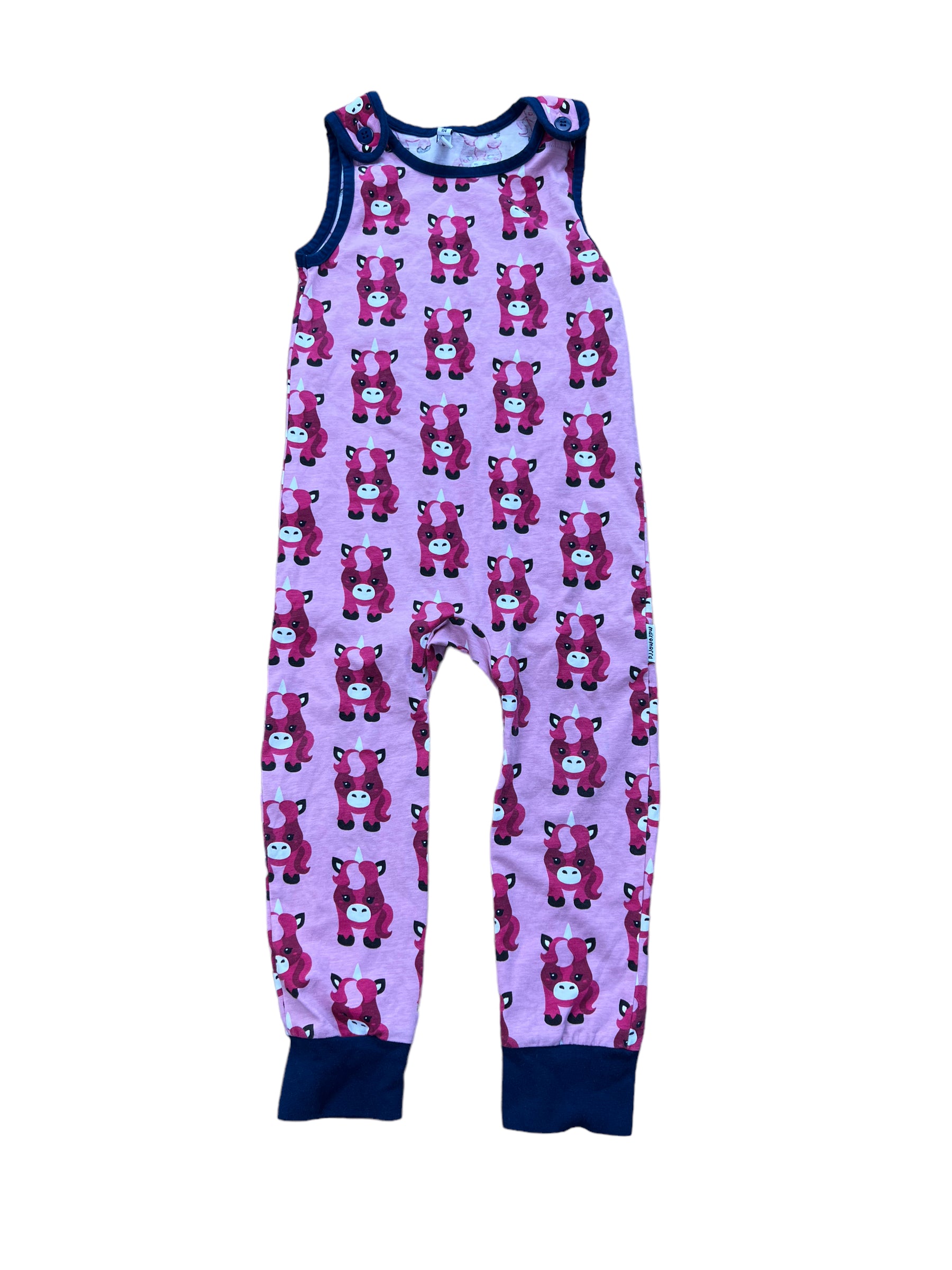 Maxomorra Unicorn Kids Playsuit