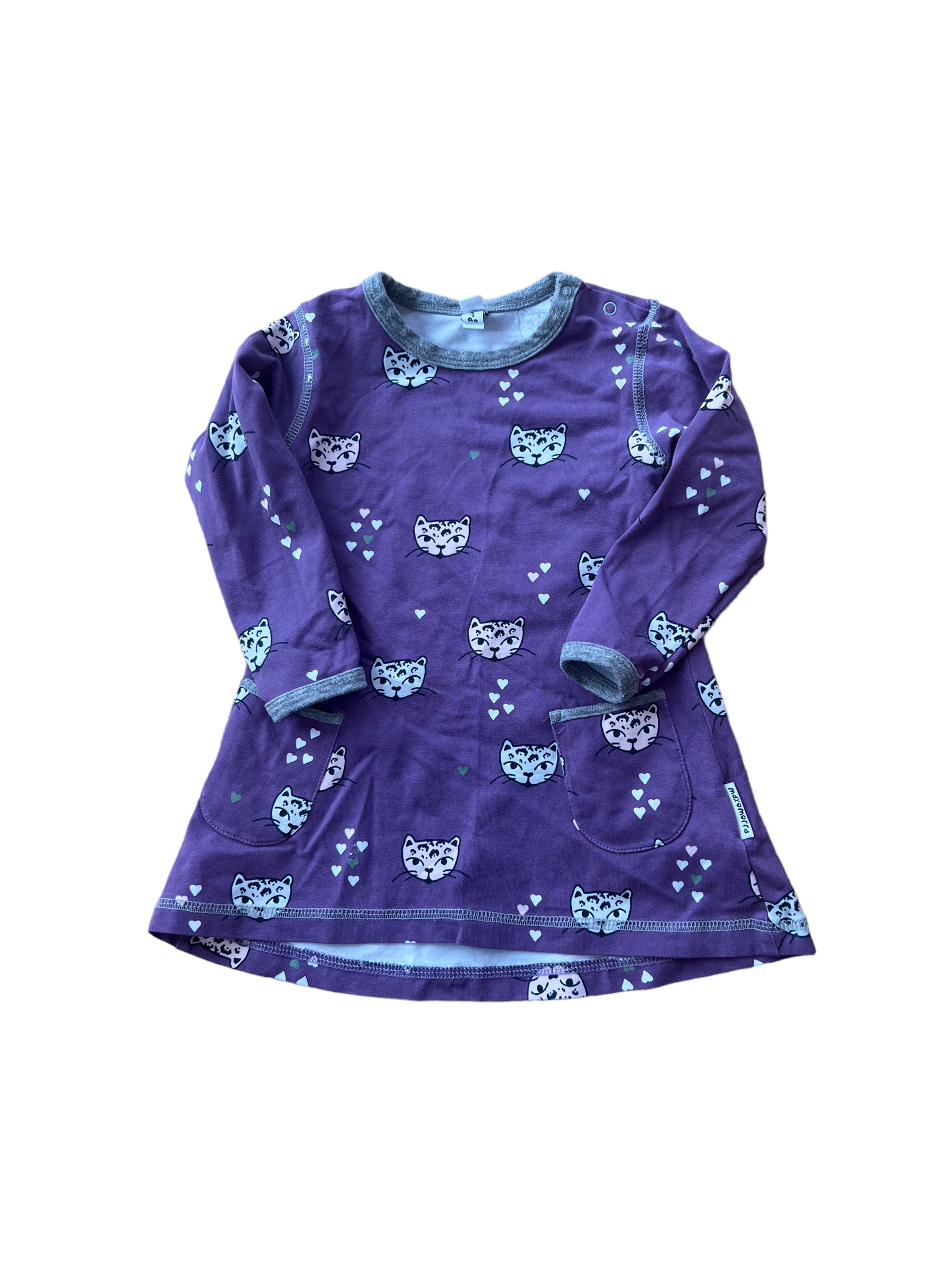 Maxomorra Leopard Cats Baby Dress