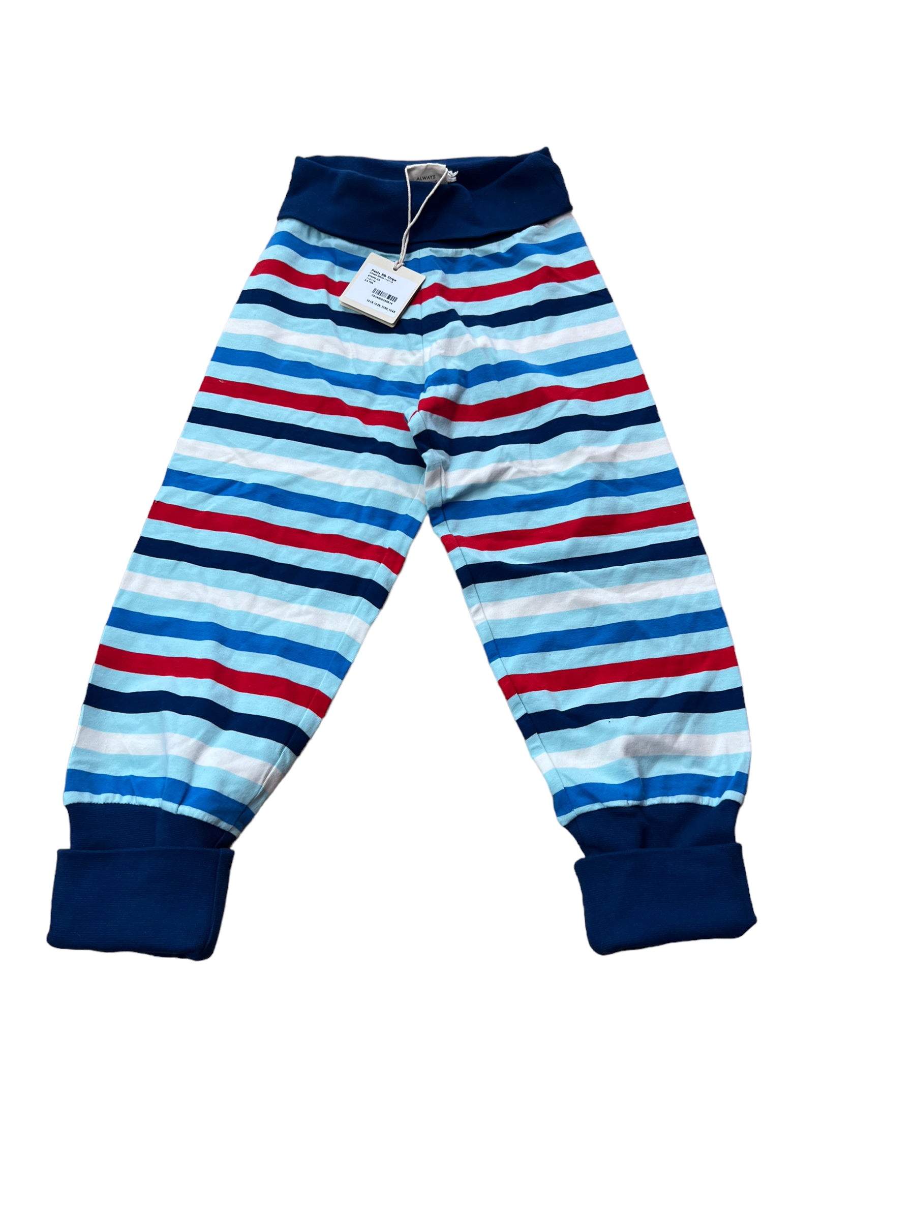 Maxomorra Stripe Rib Pants