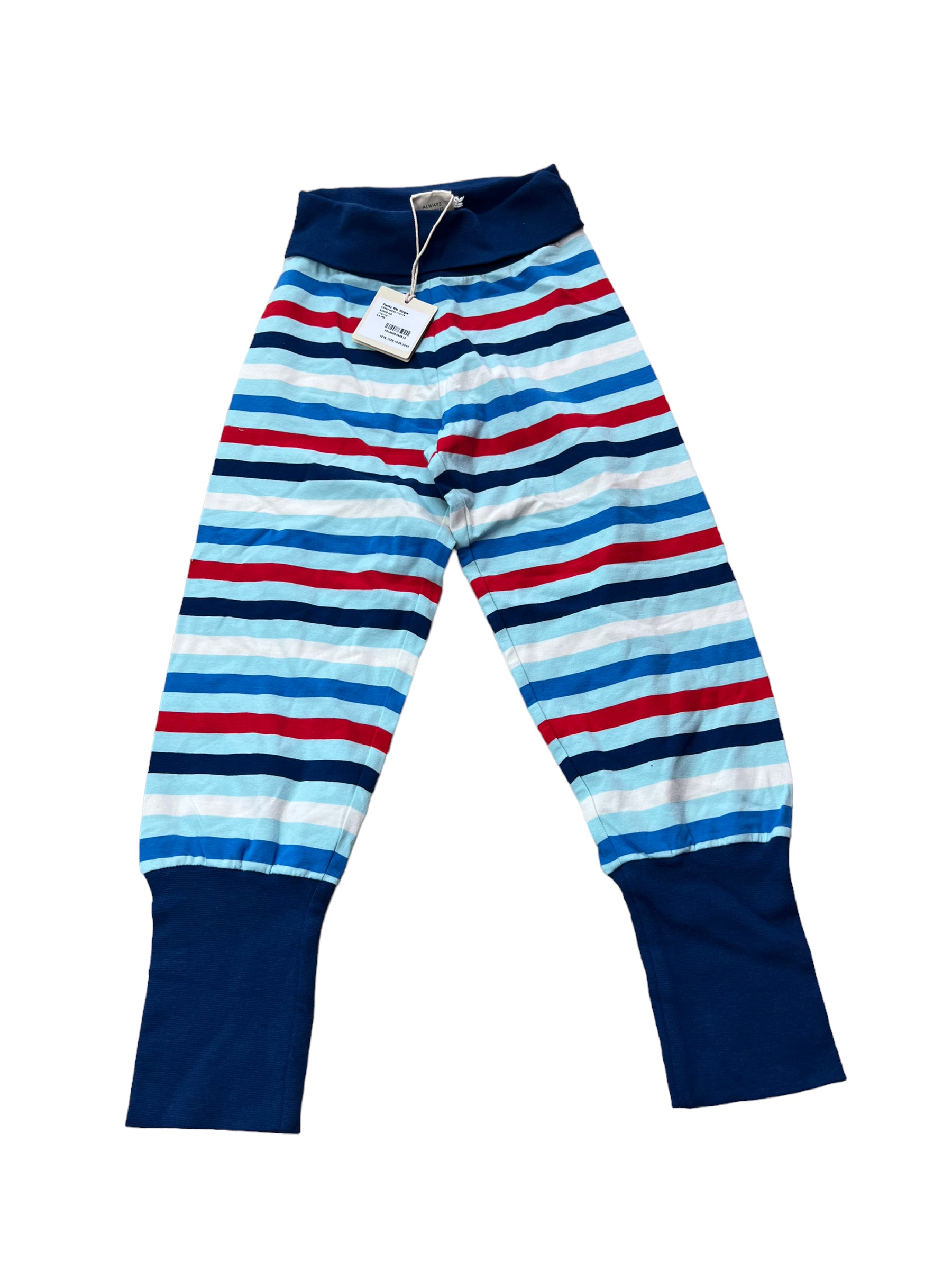 Maxomorra Stripe Rib Pants