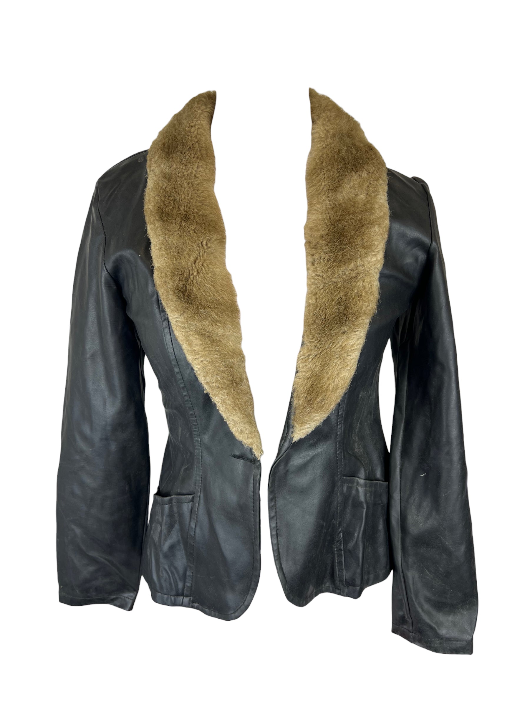 Faux Fur Vinyl Jacket