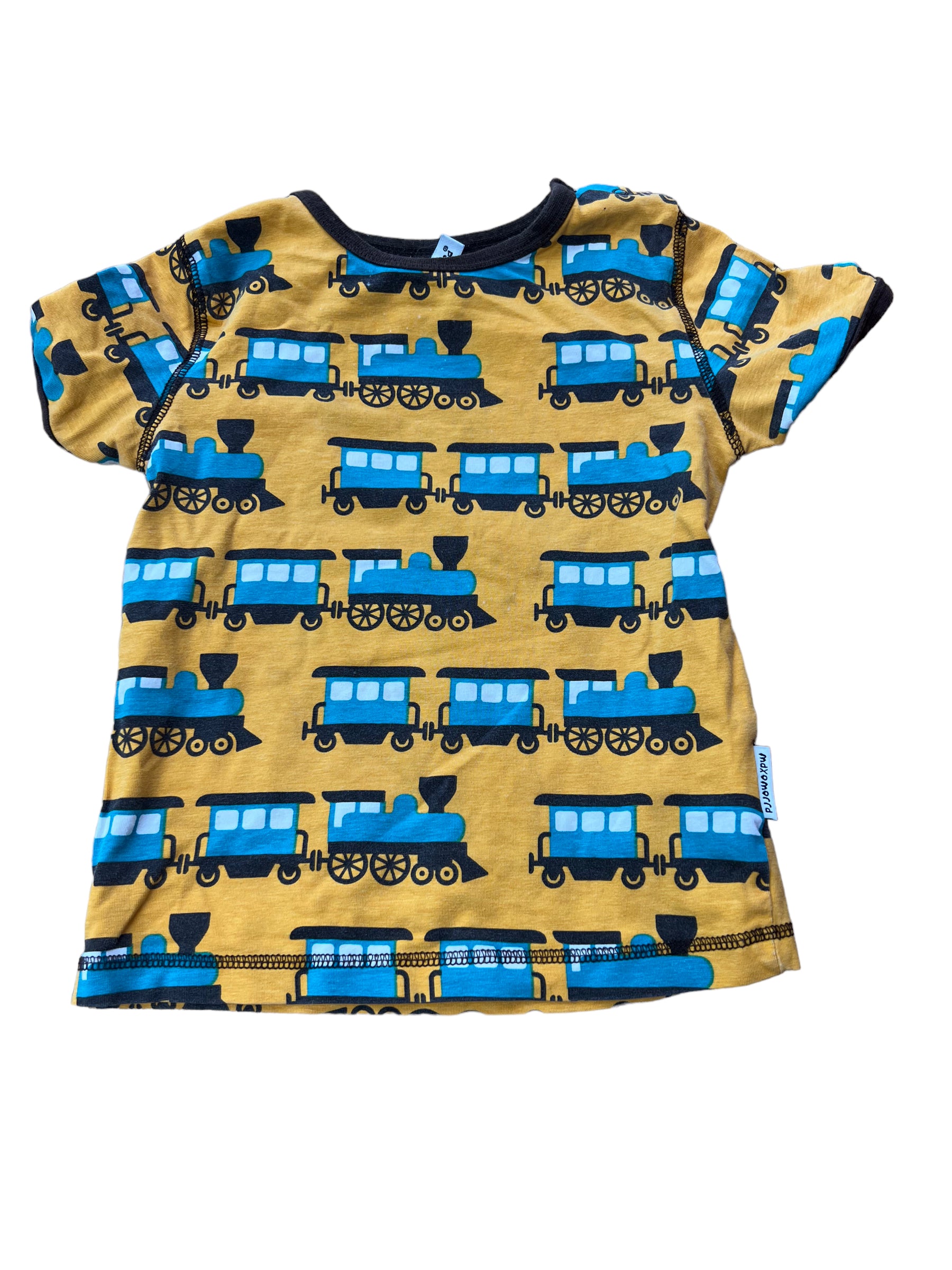 Maxomorra Train Baby Top