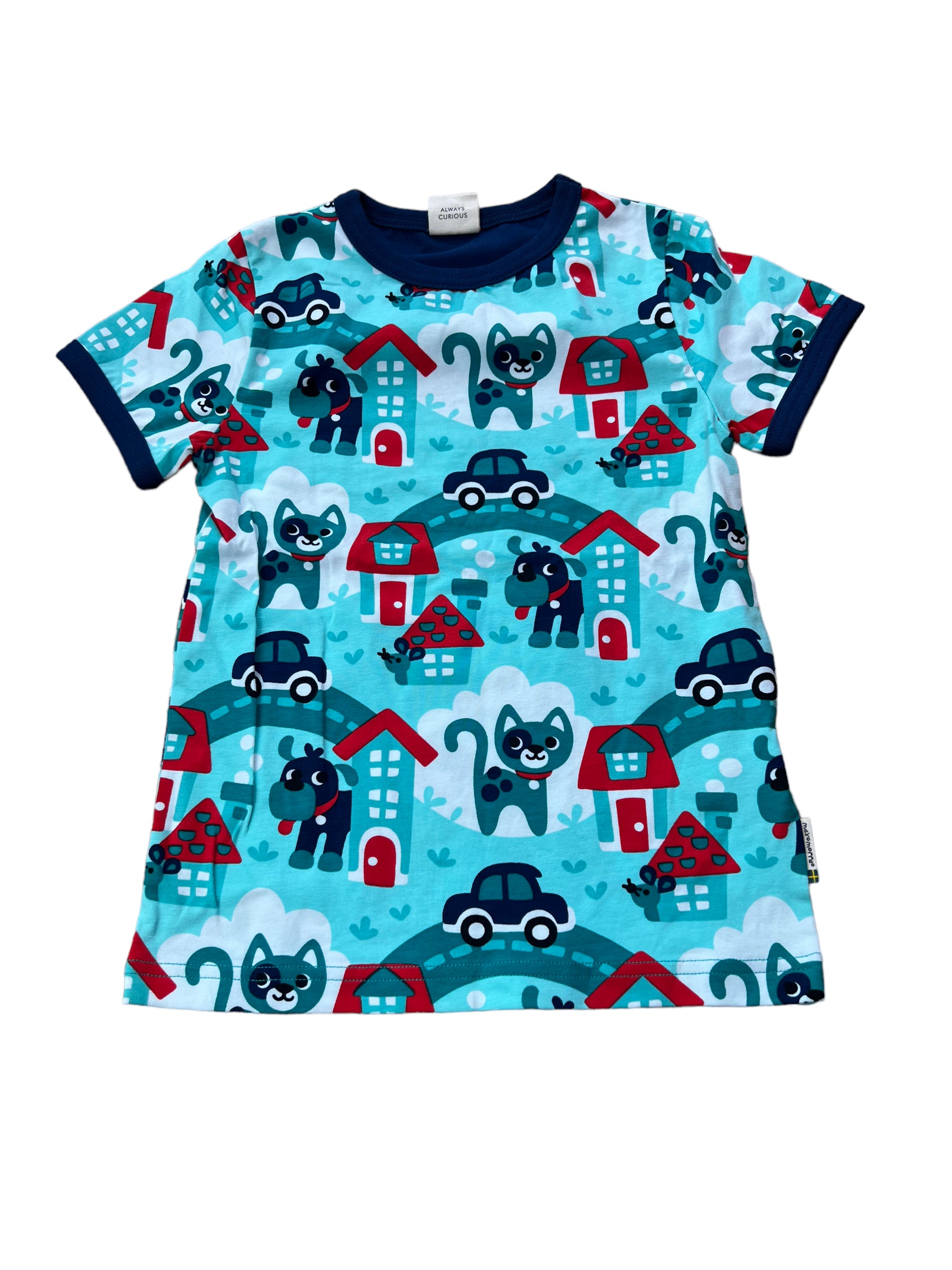 Maxomorra Cat and Dogs Kids Top