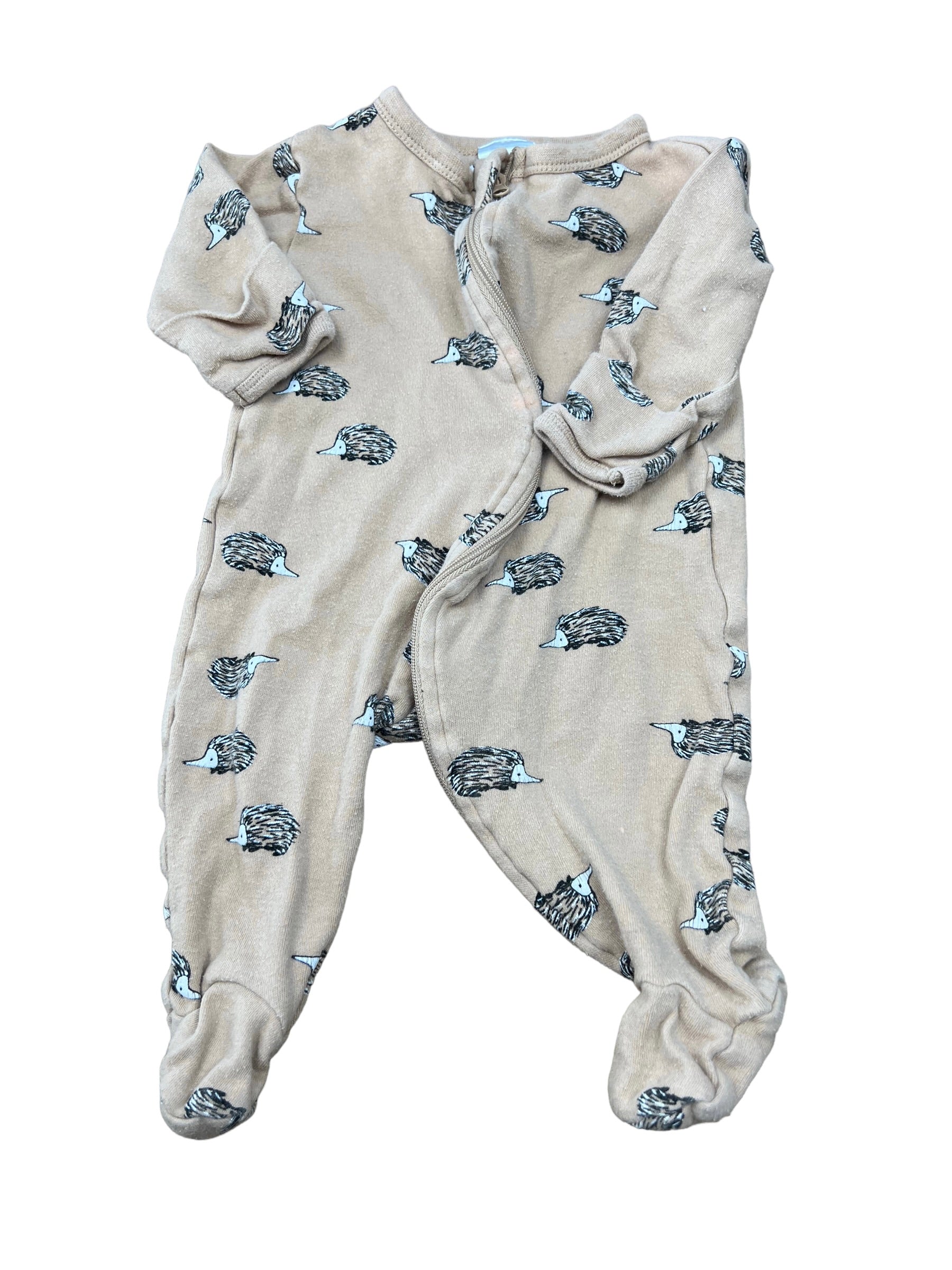 Baby Berry Hedgehog Zip Baby Sleepsuit