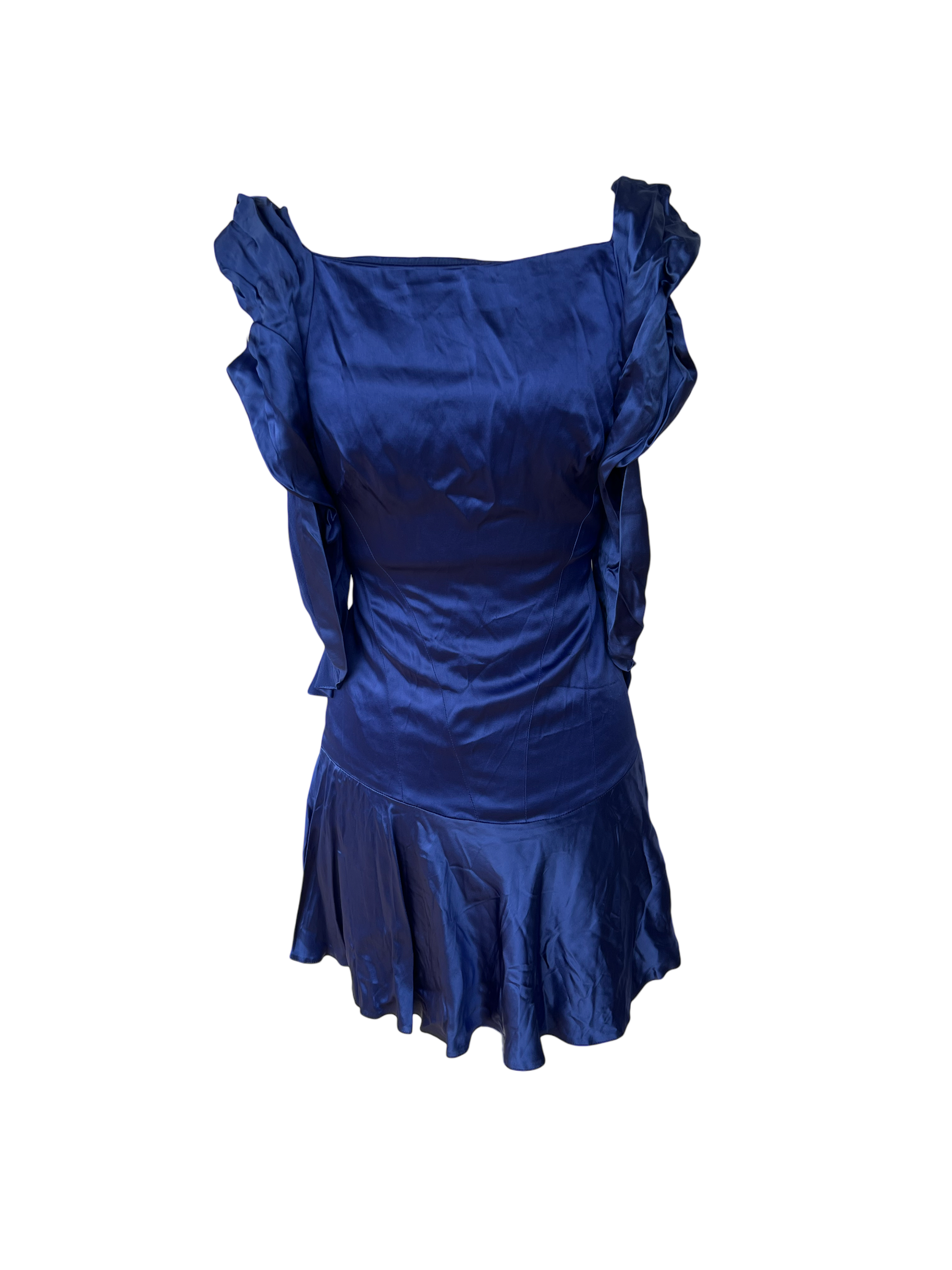 princess polly baby blue dress Karen Millen Ruffle Front Dress 8 main image 1