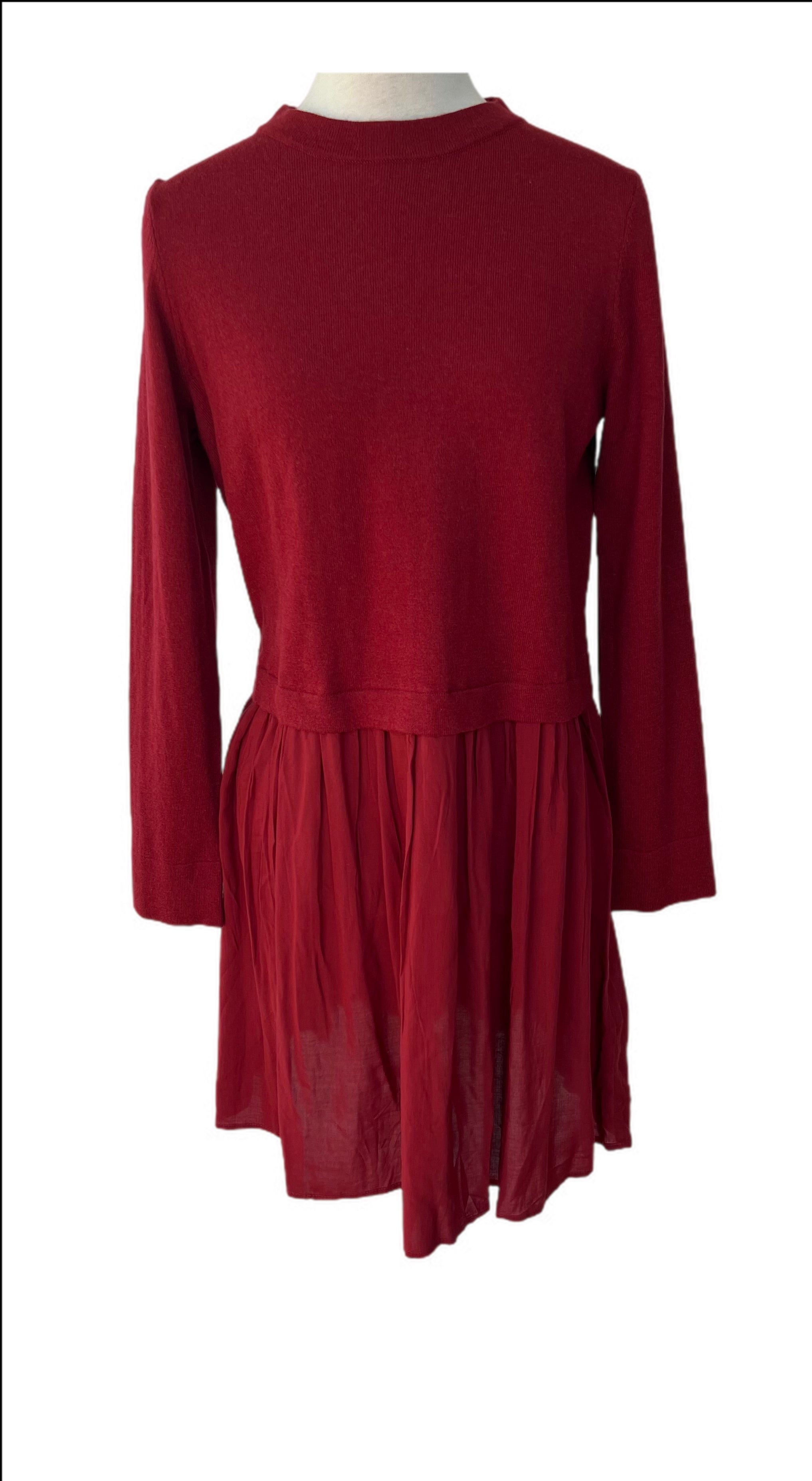 Dress with knit top and Viscose skirt