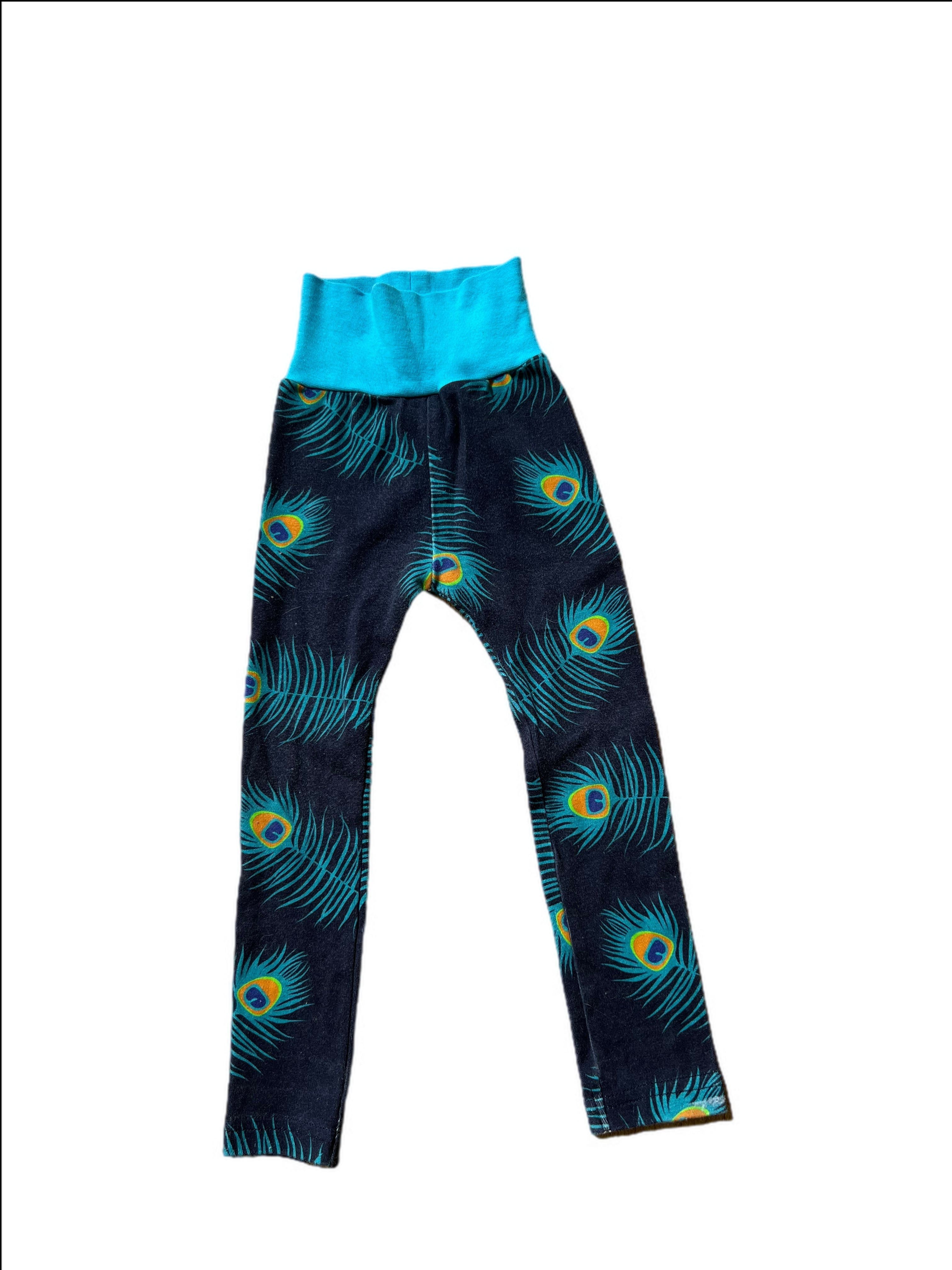 Peacock feather leggings