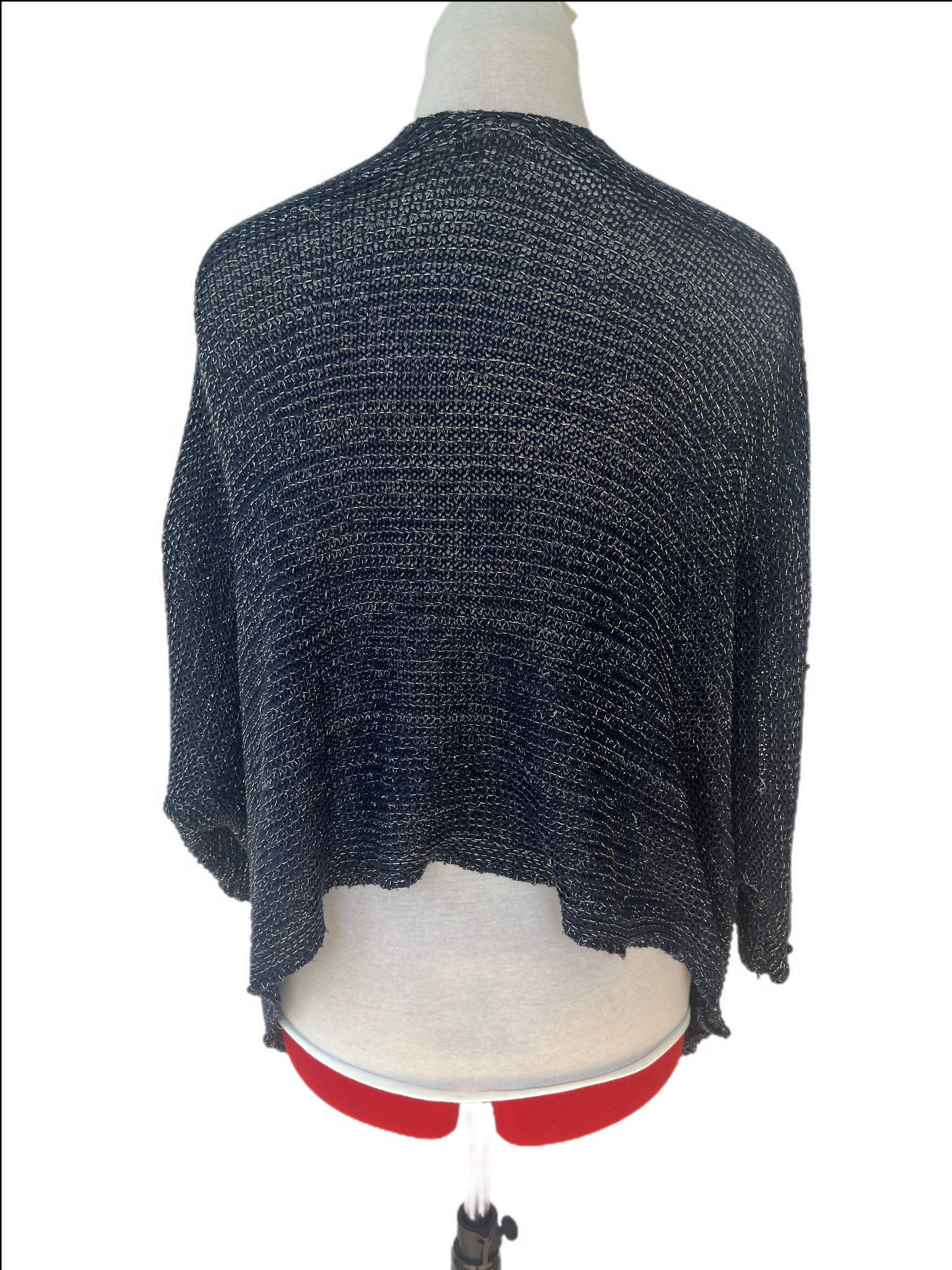 Sparkle loose knit cardigan