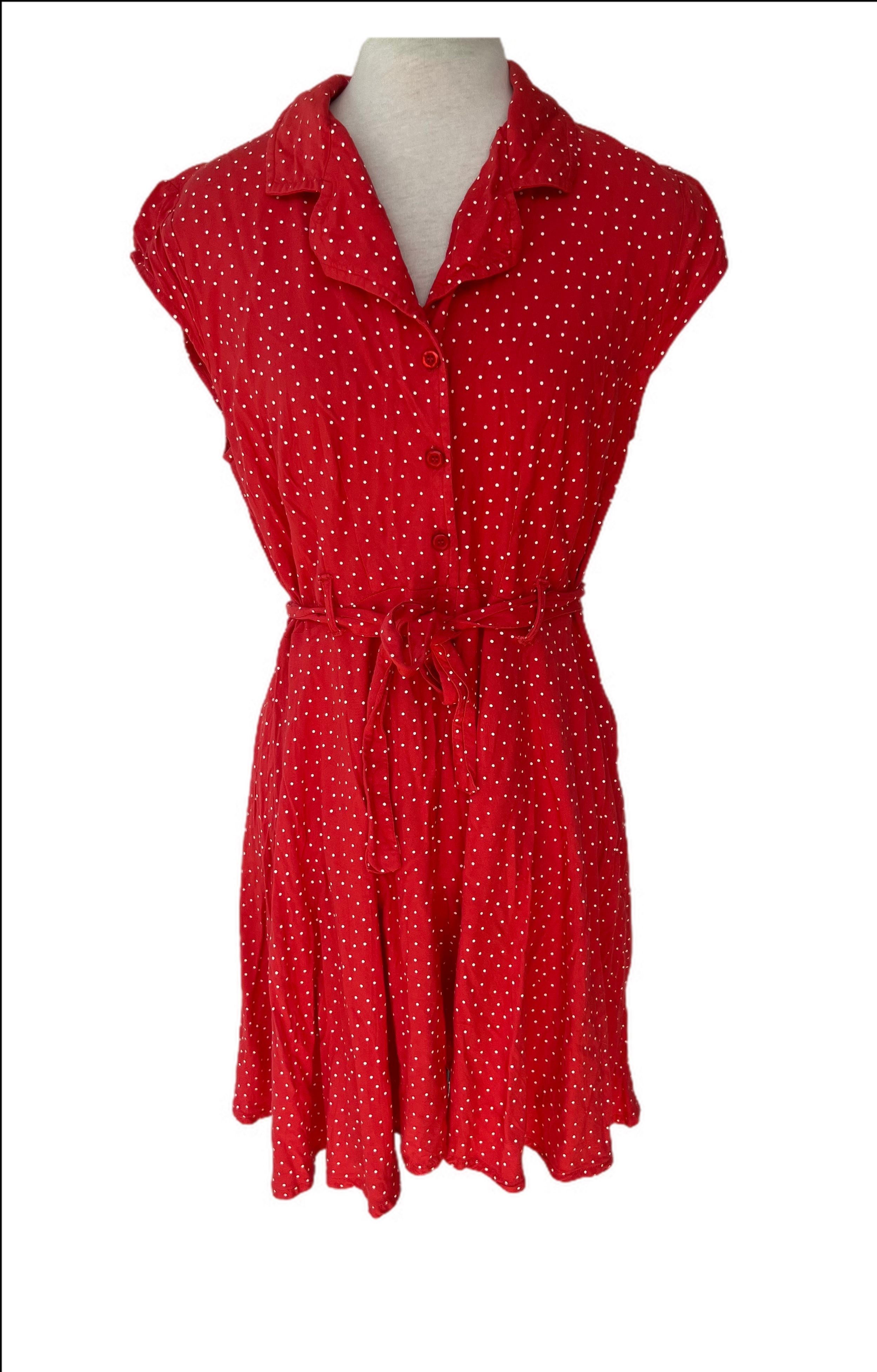 Polkadot shirt dress