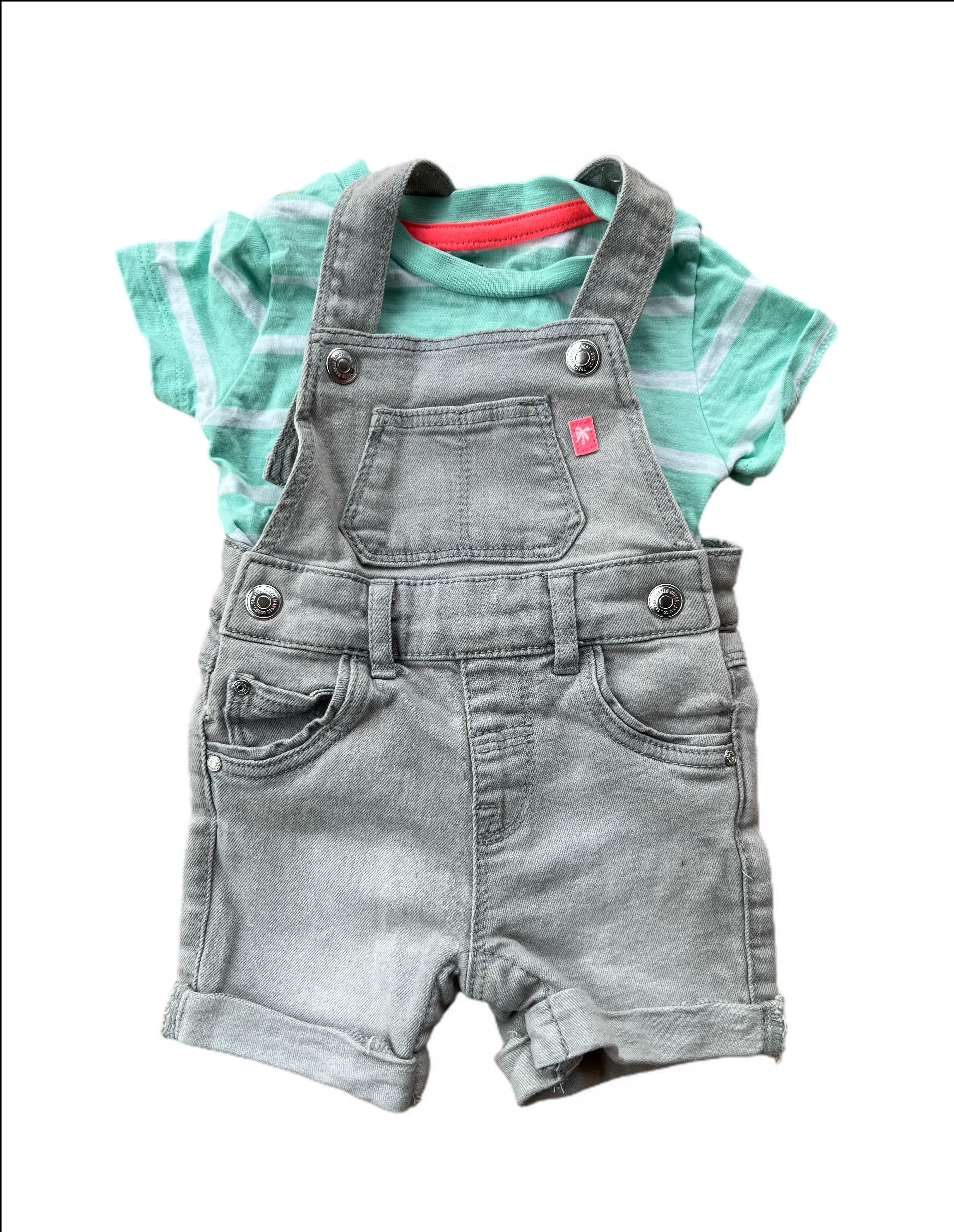 Dungaree Short Set