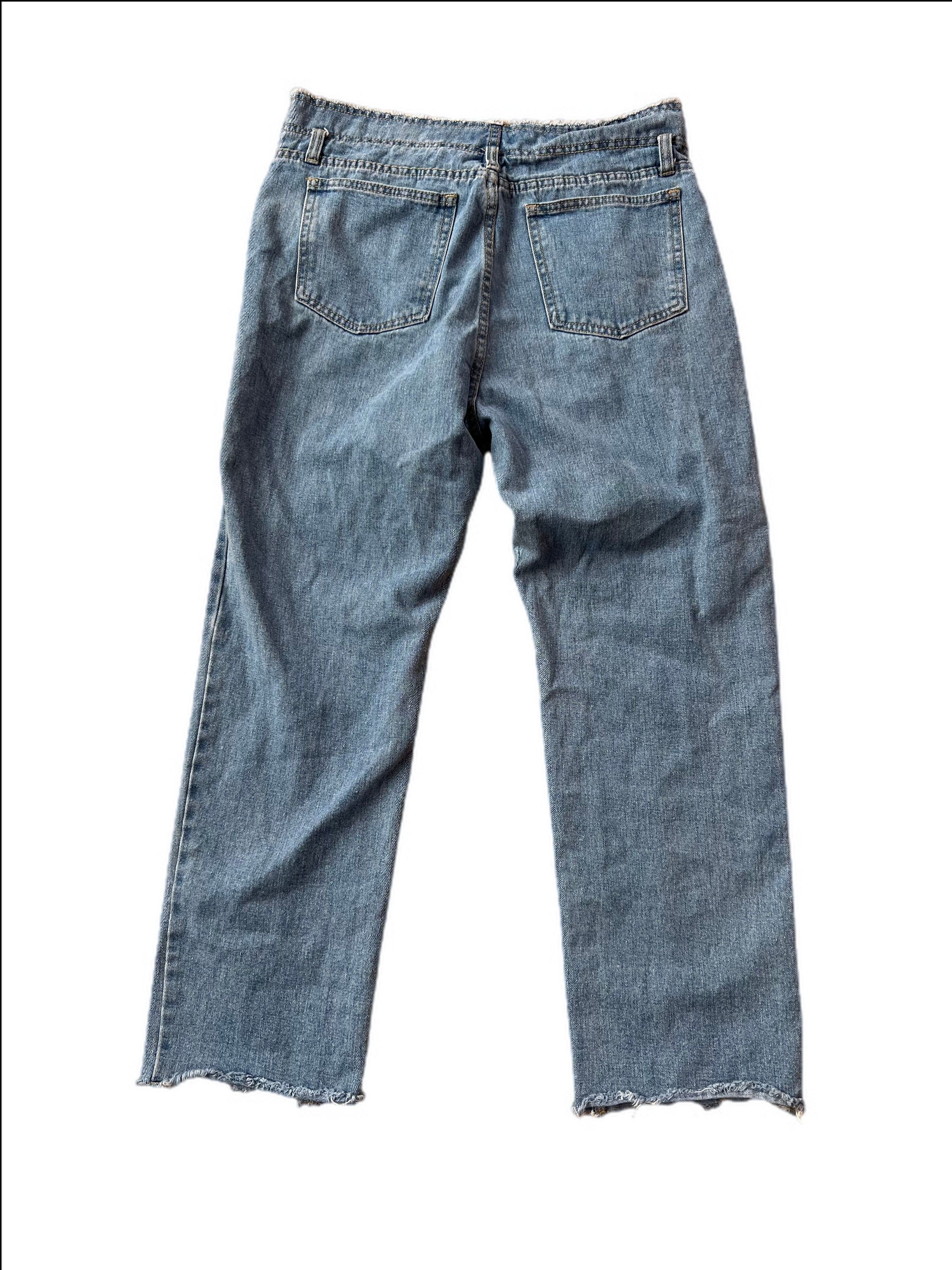 Raw Edge, Wide Leg Jeans