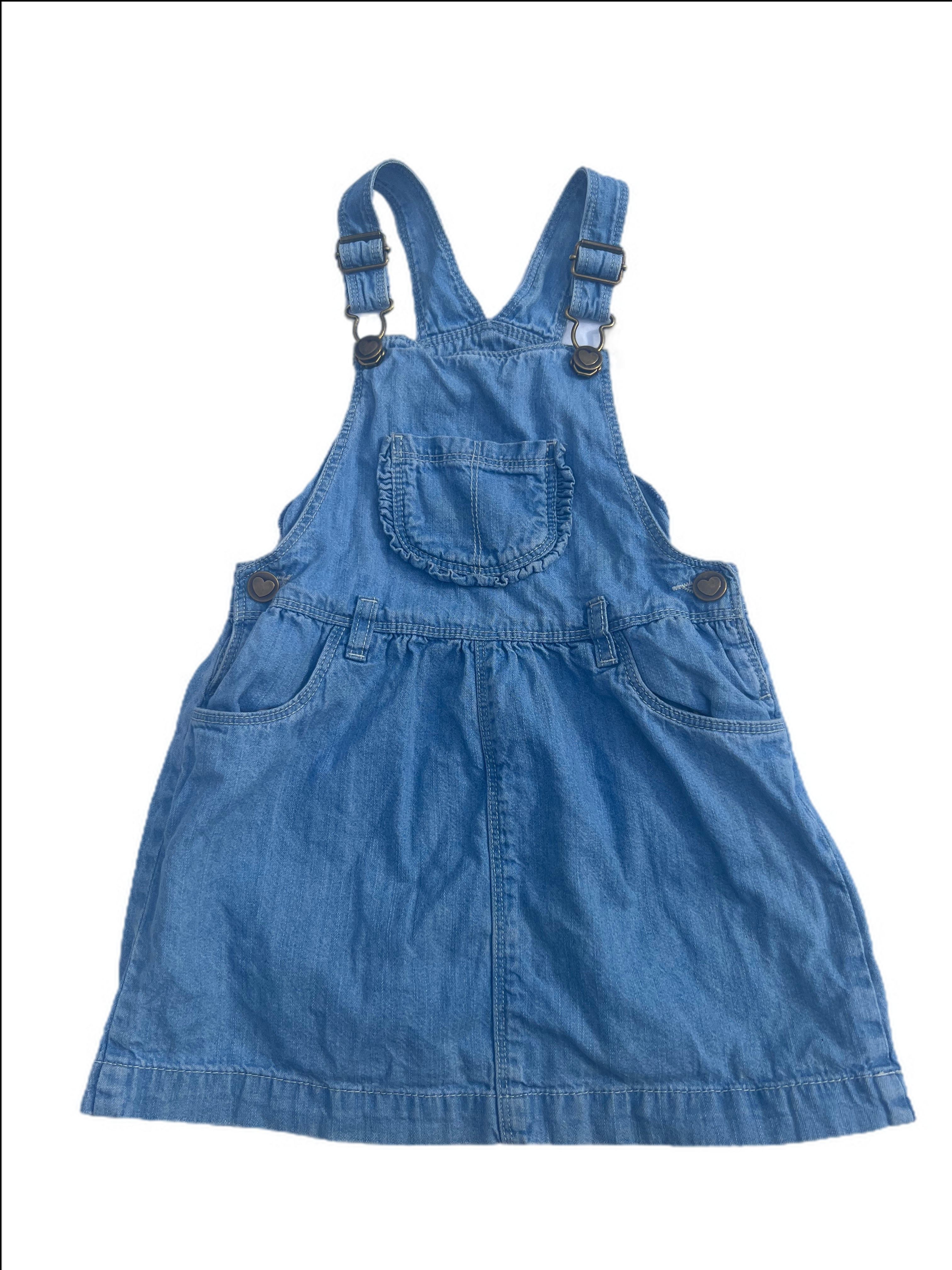 Denim dungaress dress