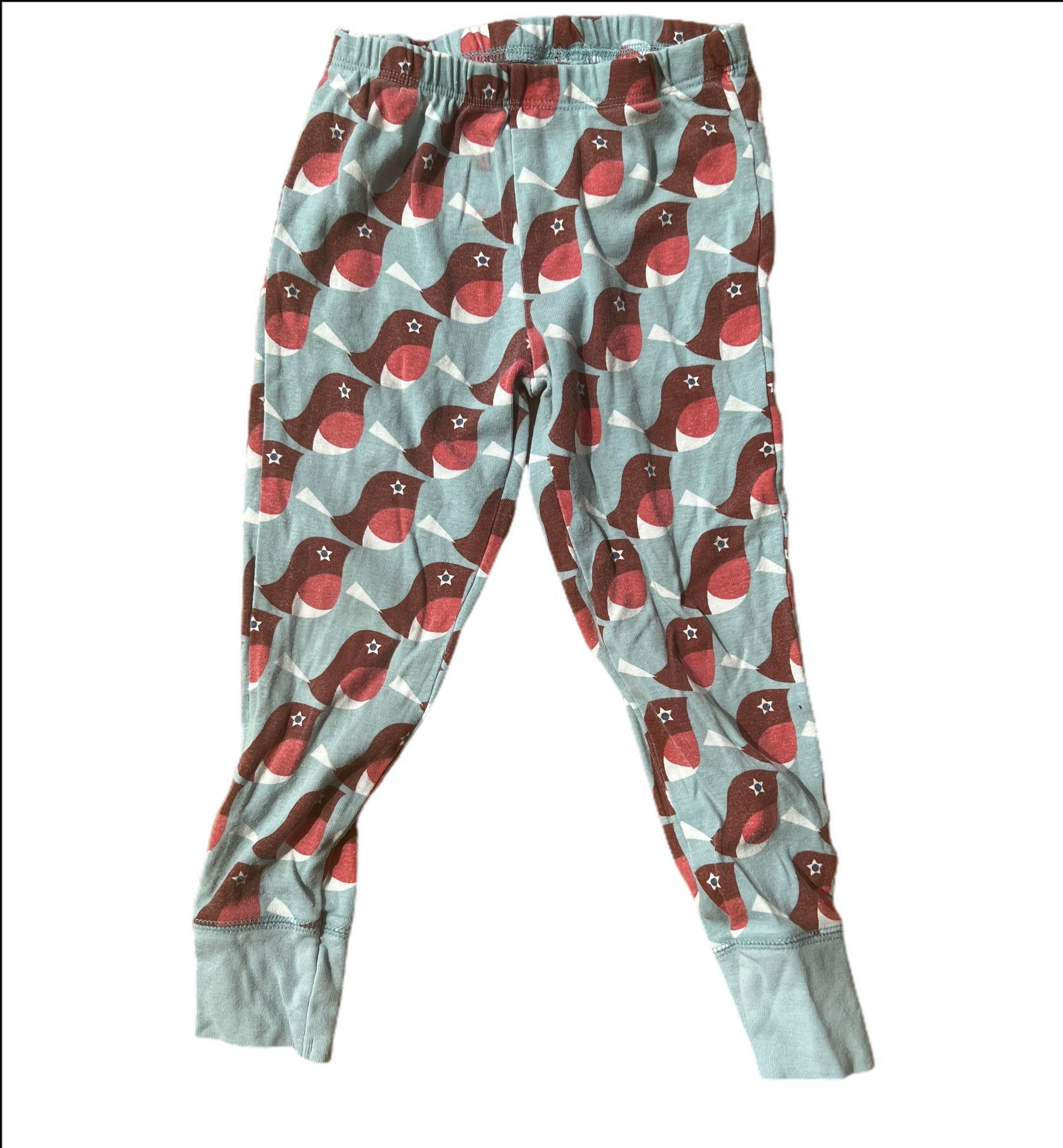 Long sleeve robin print pajamas small mark on bottoms just under waistband