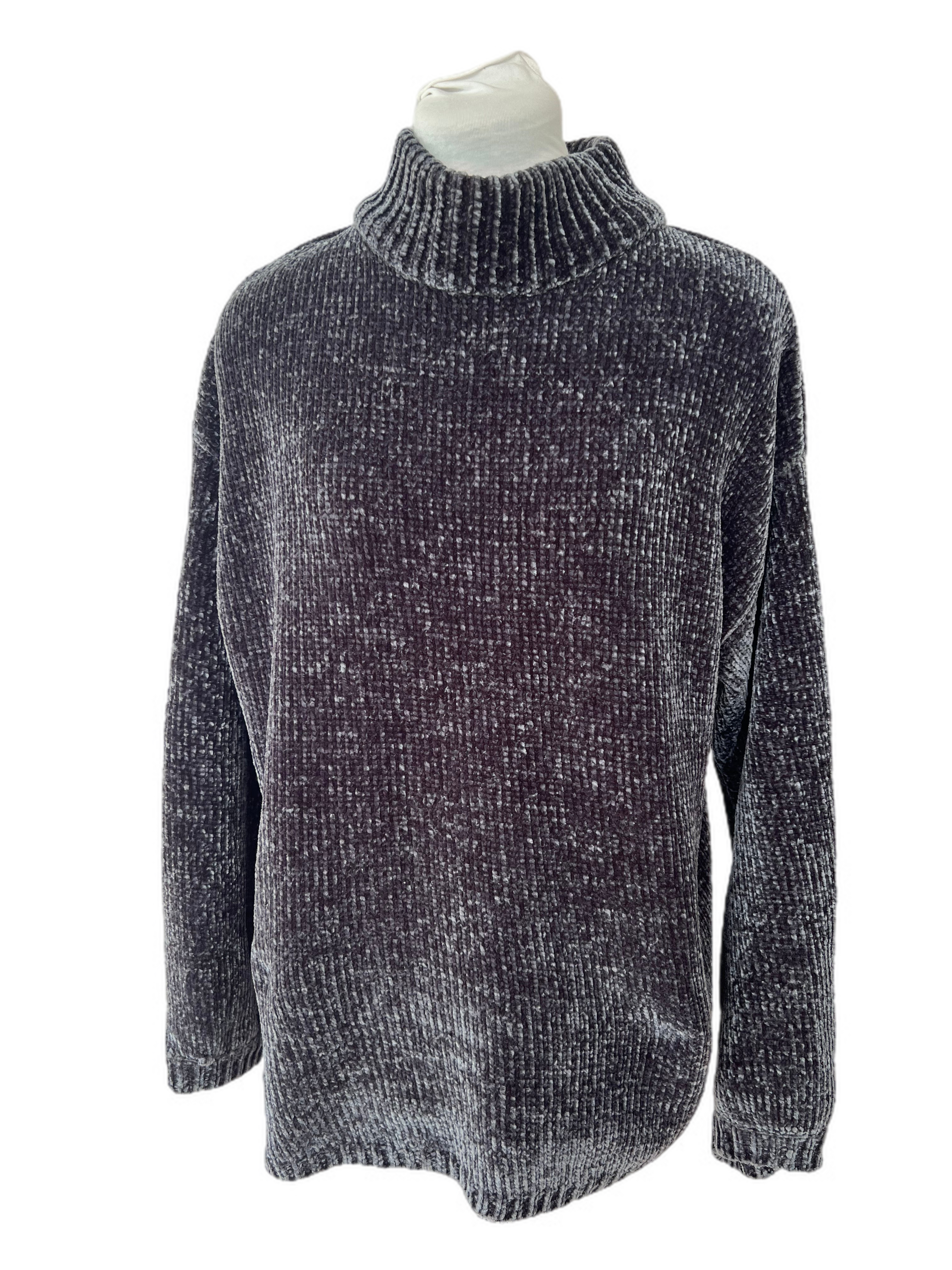 Polo neck chenill jumper