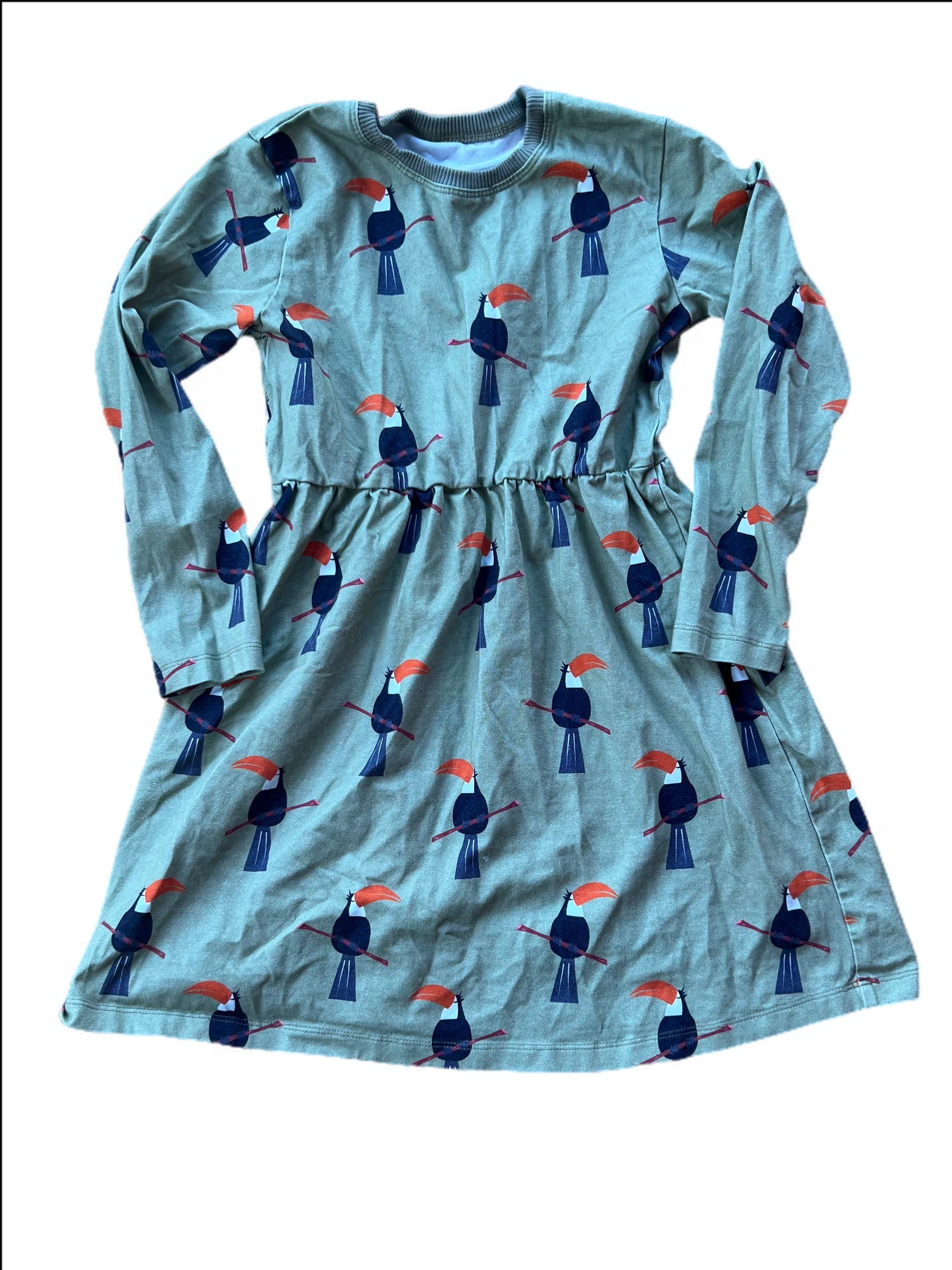Long Dress with Toucan Print