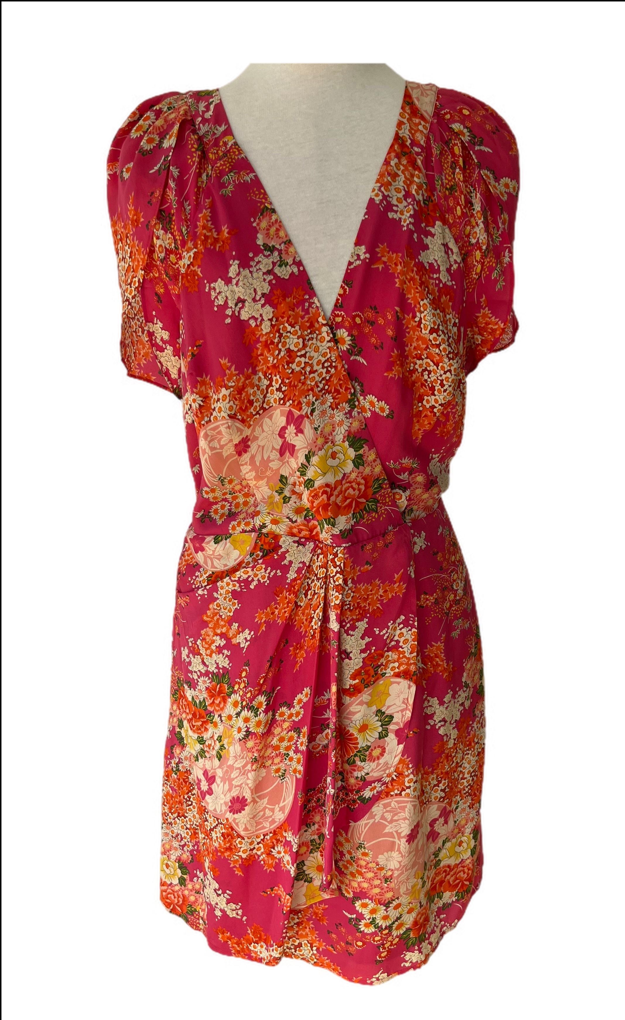 Floral Wrap floaty dress