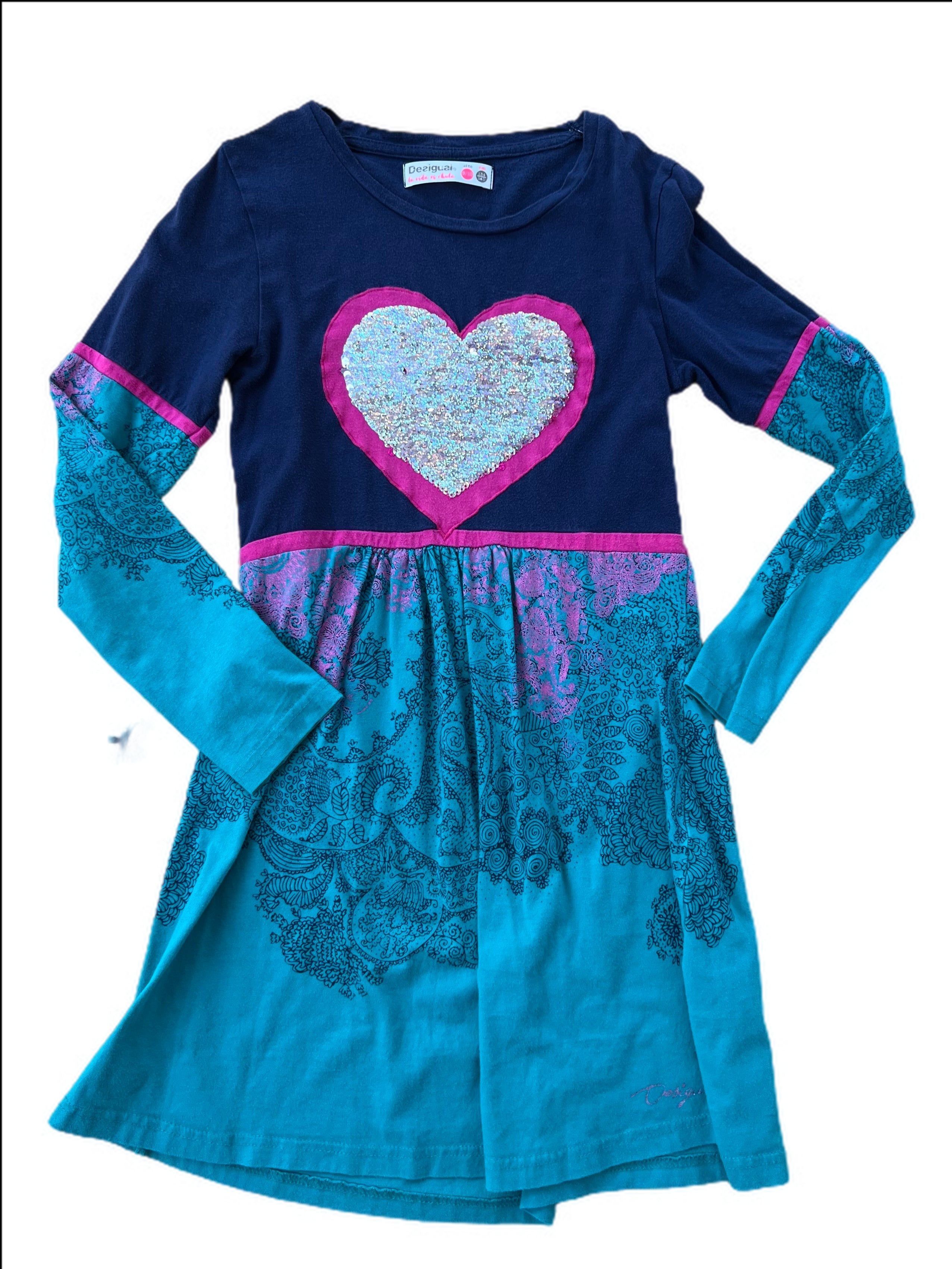 Hear sequin Applique dress