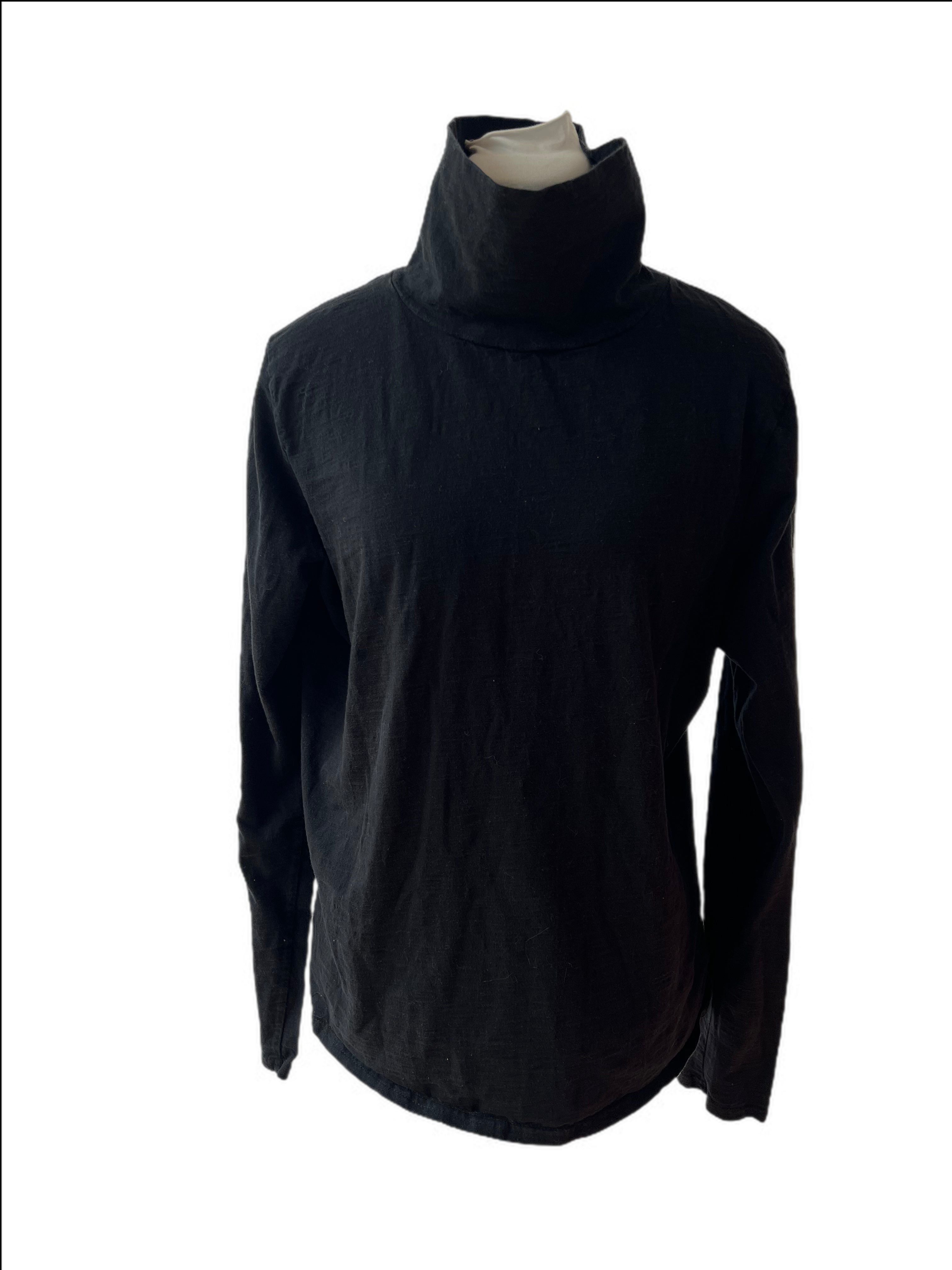 Slub Cotton Polo (Turtle) Neck Top