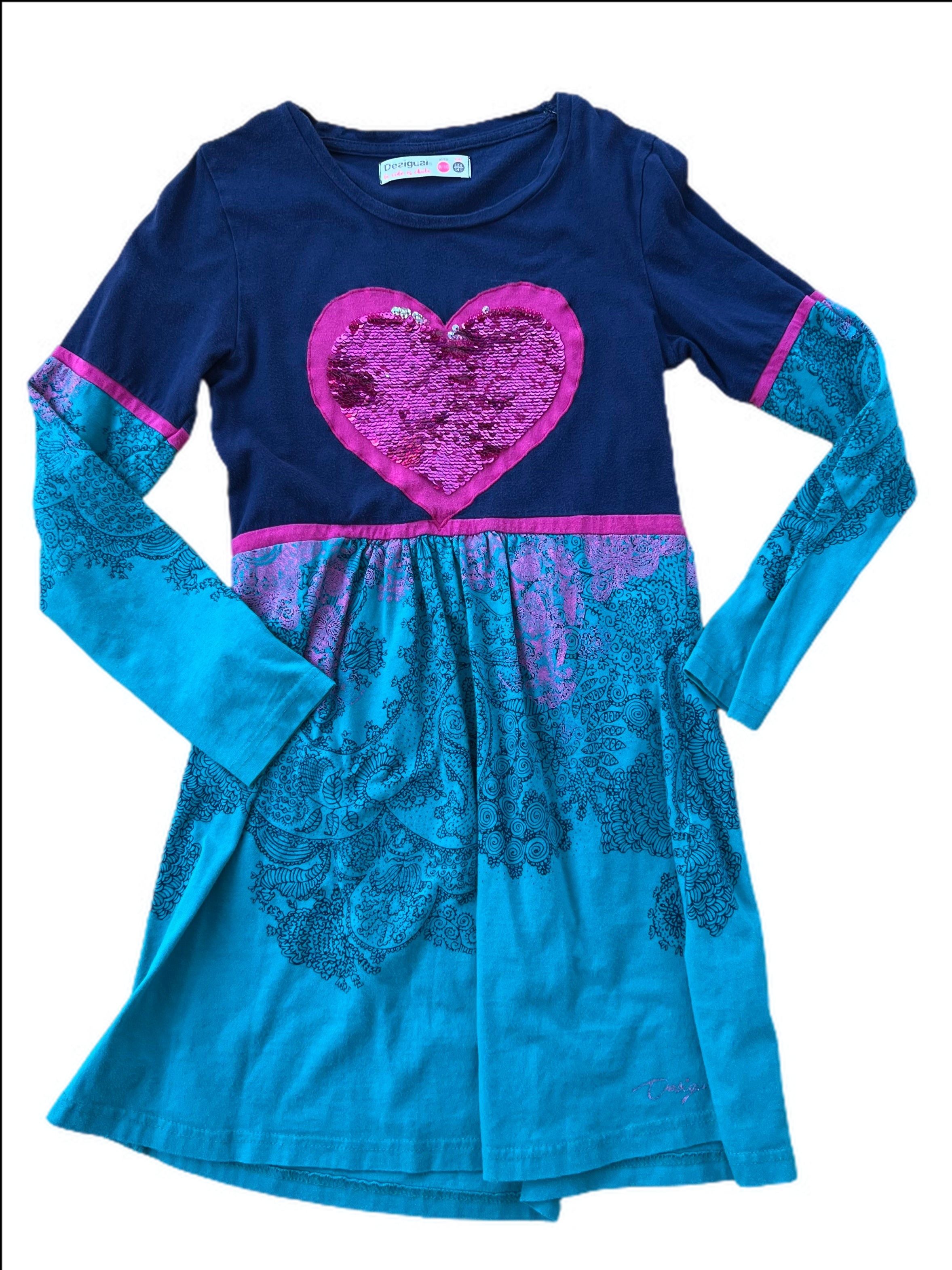 Hear sequin Applique dress