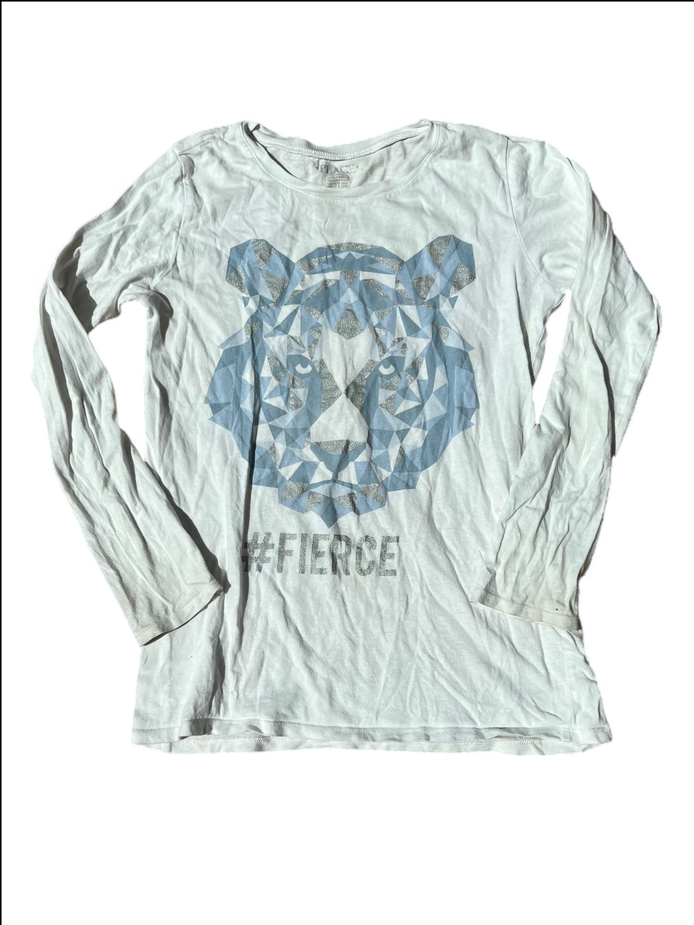 Long Sleeve Top with Tiger Applique #Fierce