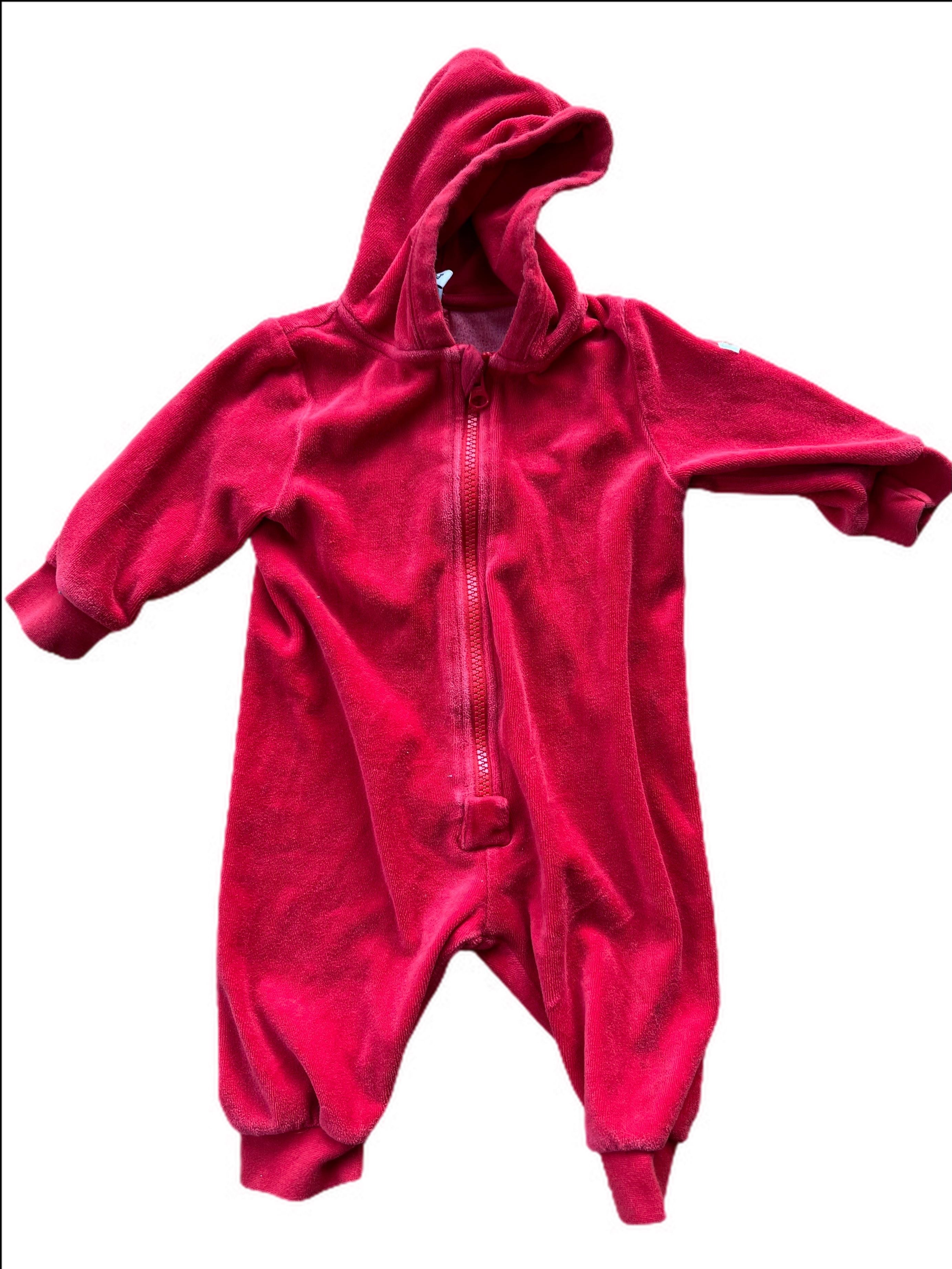 Velour Hooded Onesie