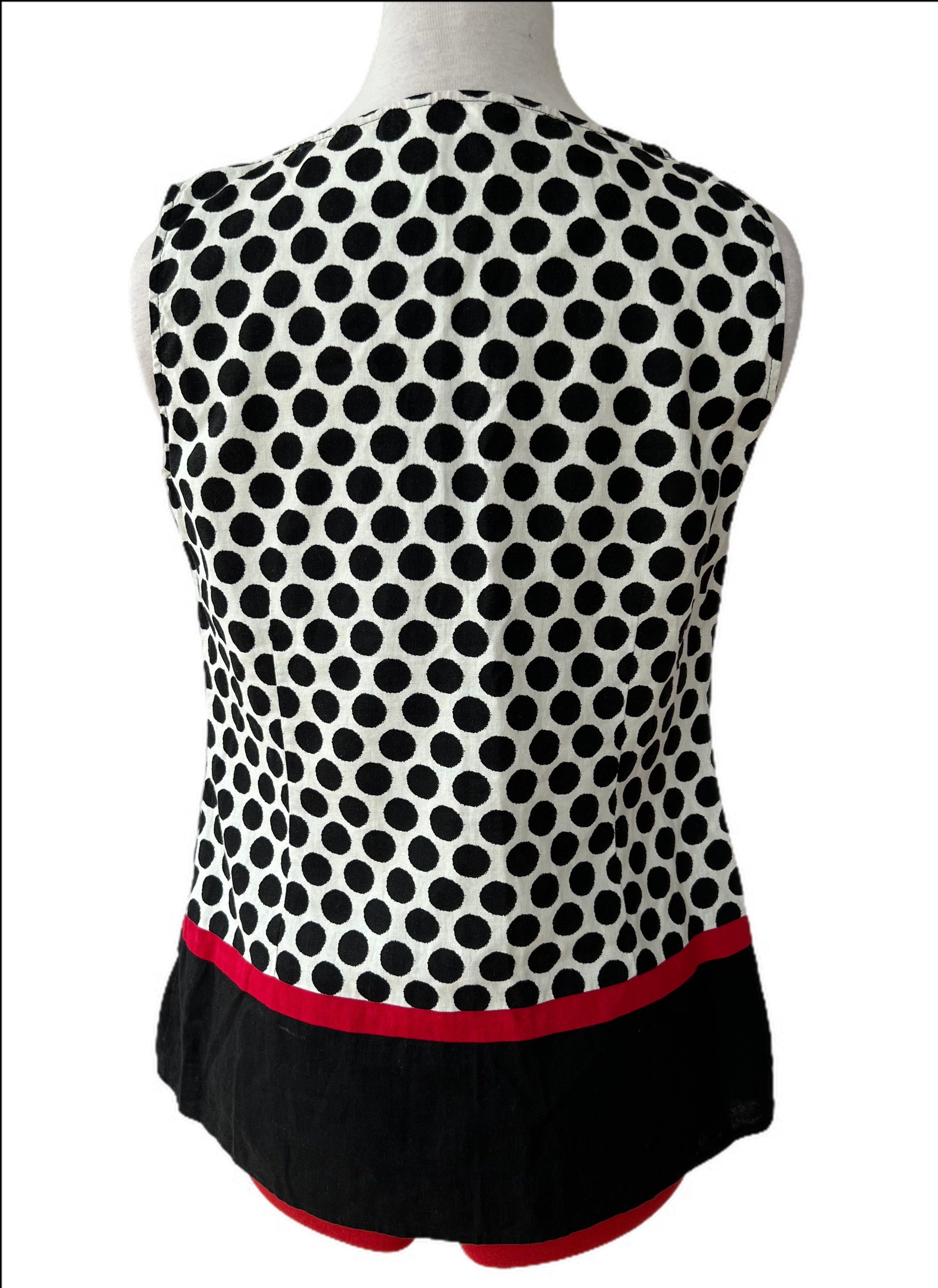 Sleeveless polkadot tank