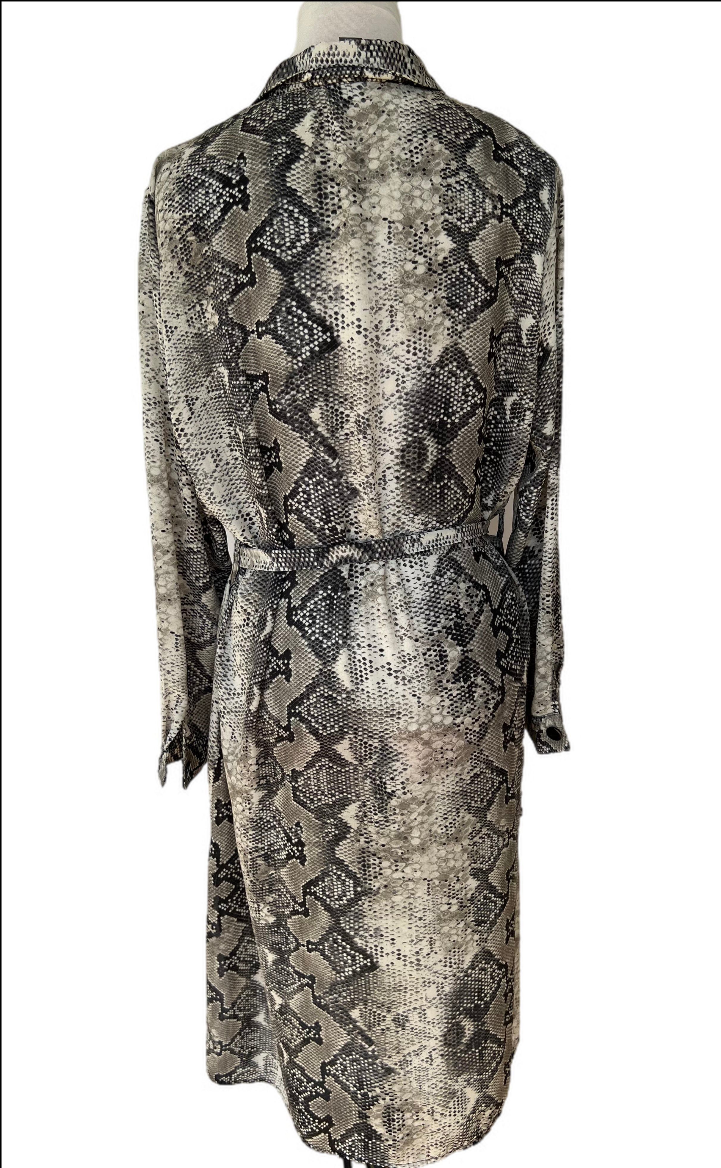 Snake Skin belted shirt dress