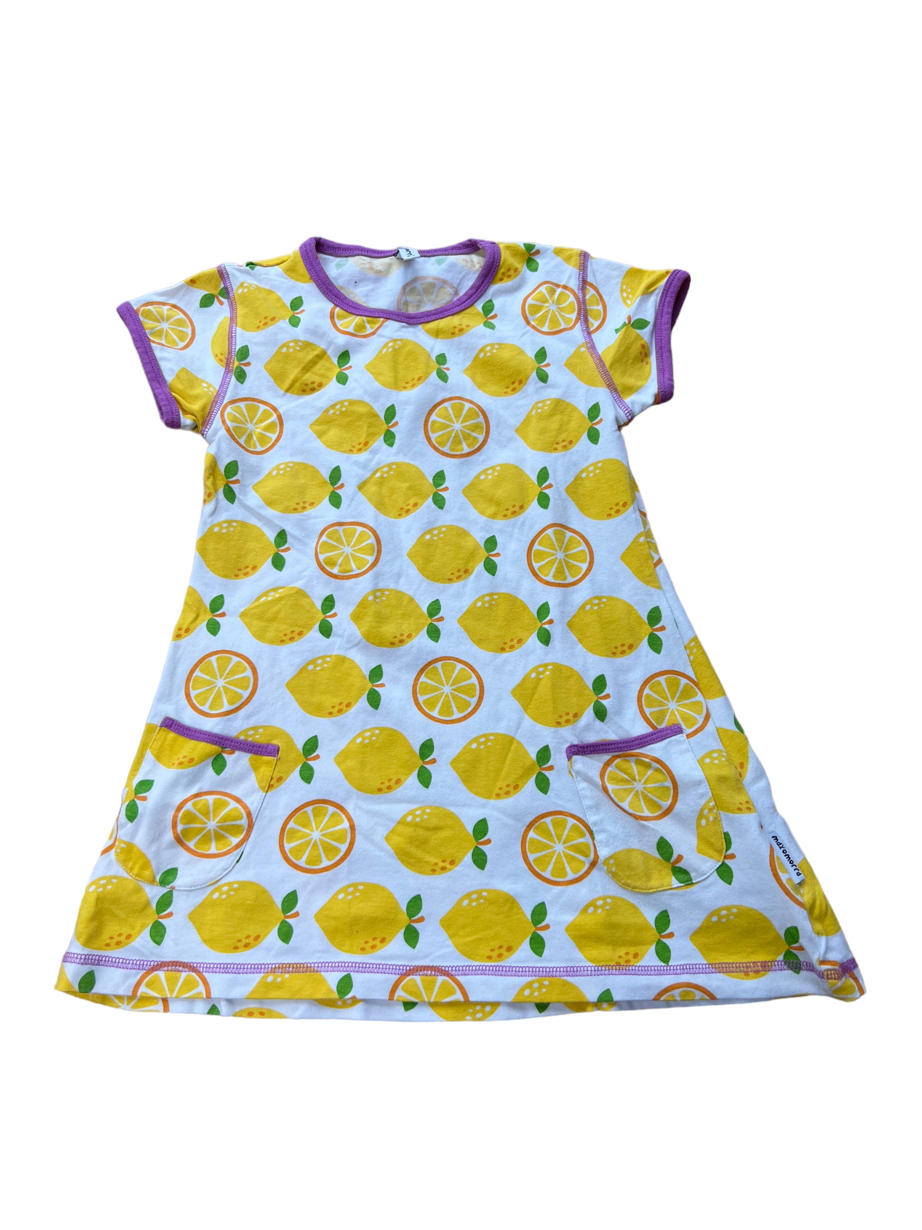 Maxomorra Kids Lemon Dress