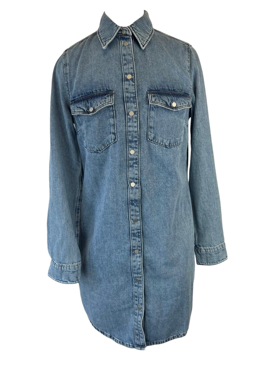 & Denim Shirt Dress