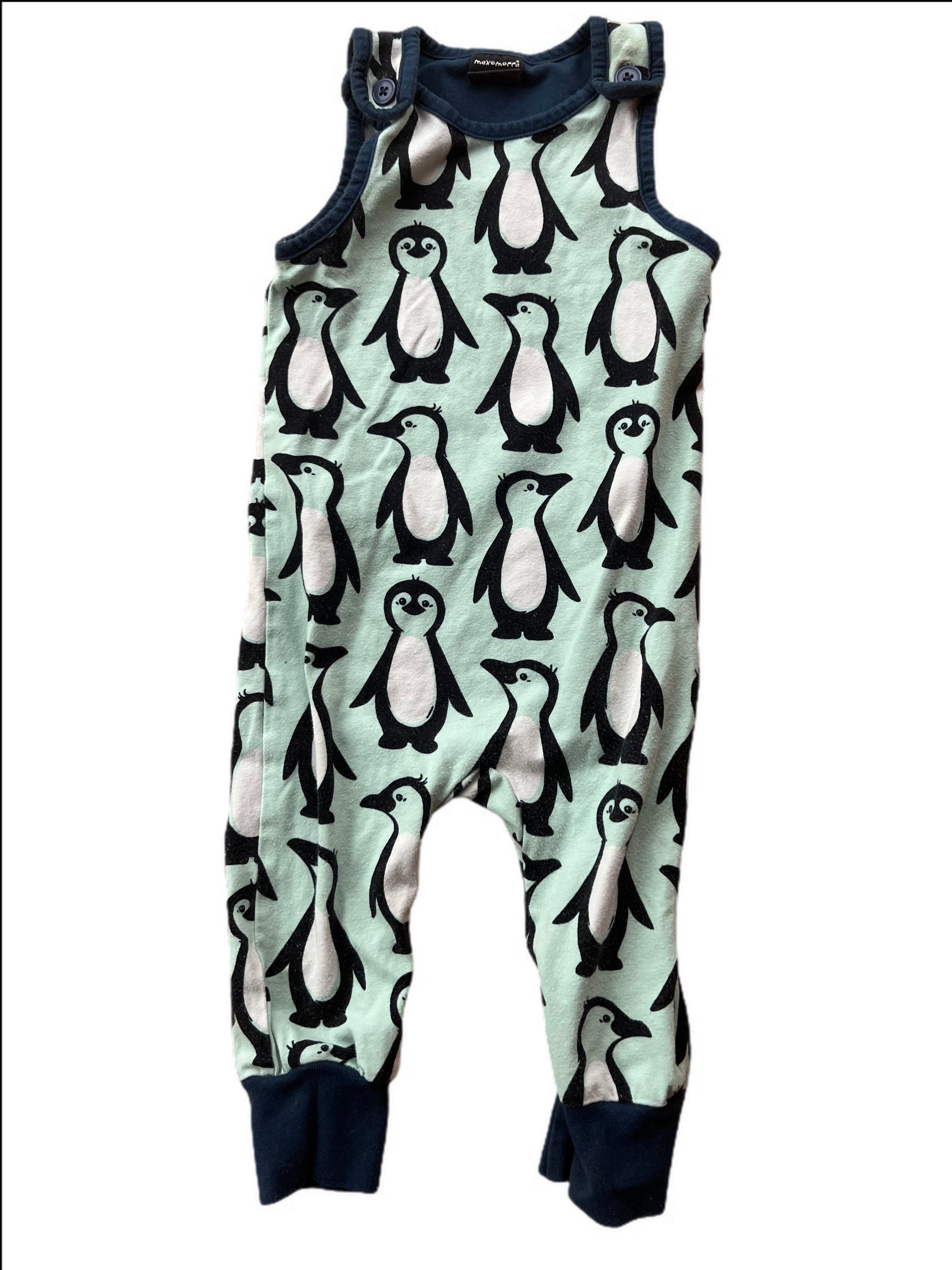 Penguin Print Playsuit/ Dungarees, small mark