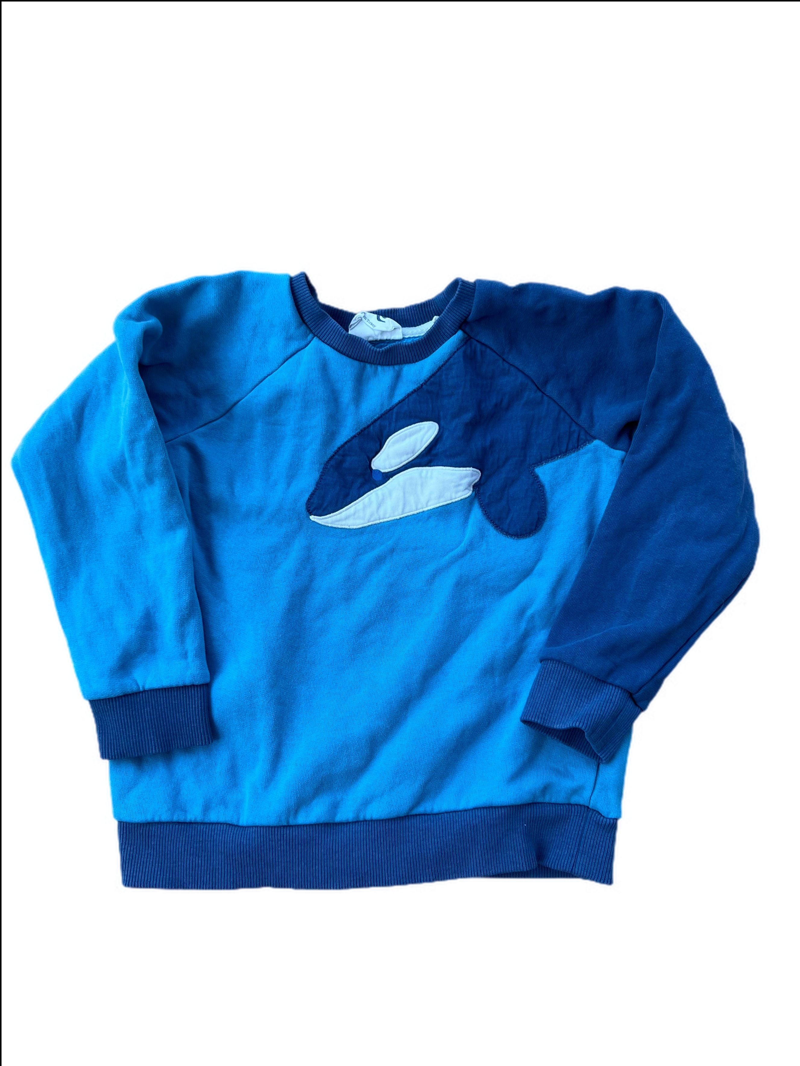 Sweatshirt with Whale Applique