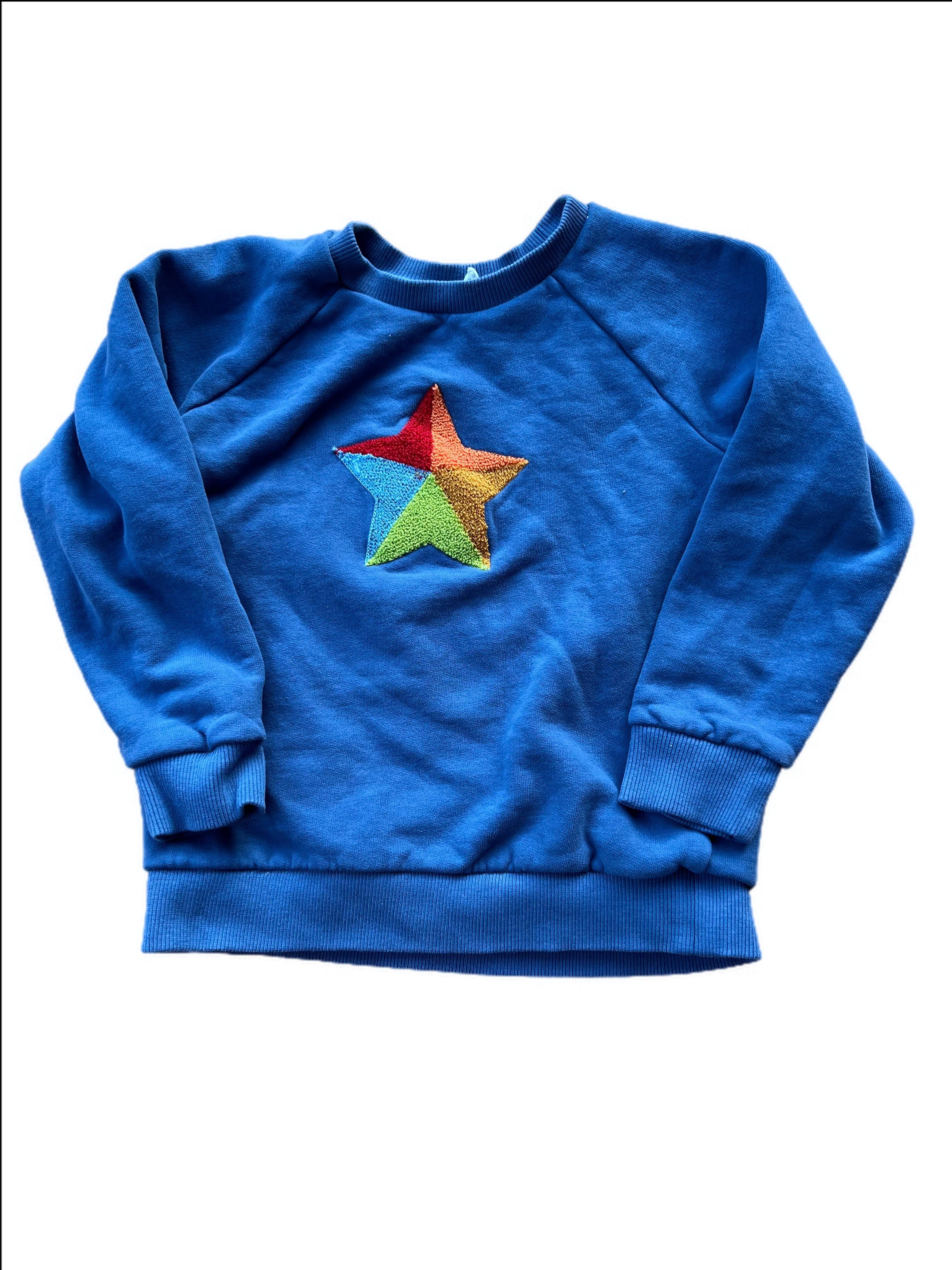 Long Sleeve Sweatshirt with Rainbow Star