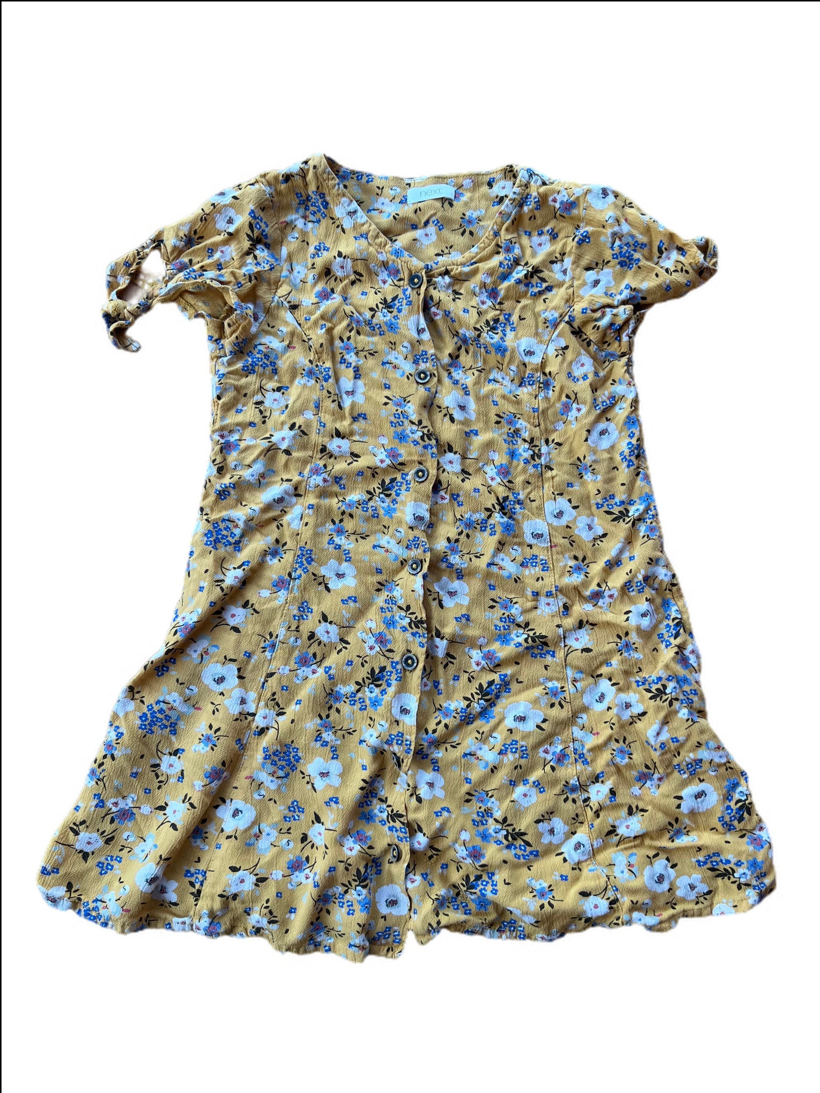 Short Sleeve Floral Button up Dress/ Tunic