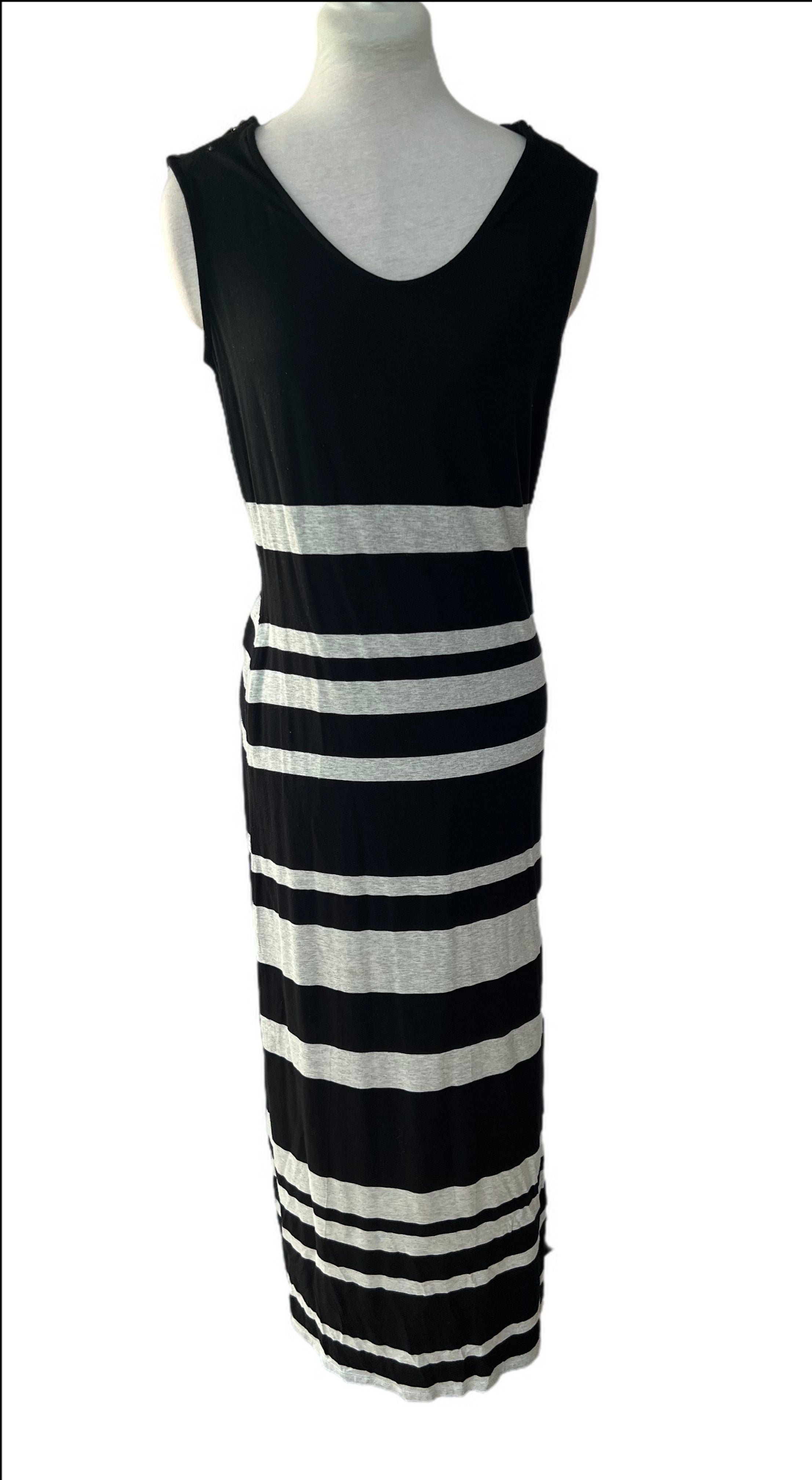 Striped Jersey Maxi tank dress