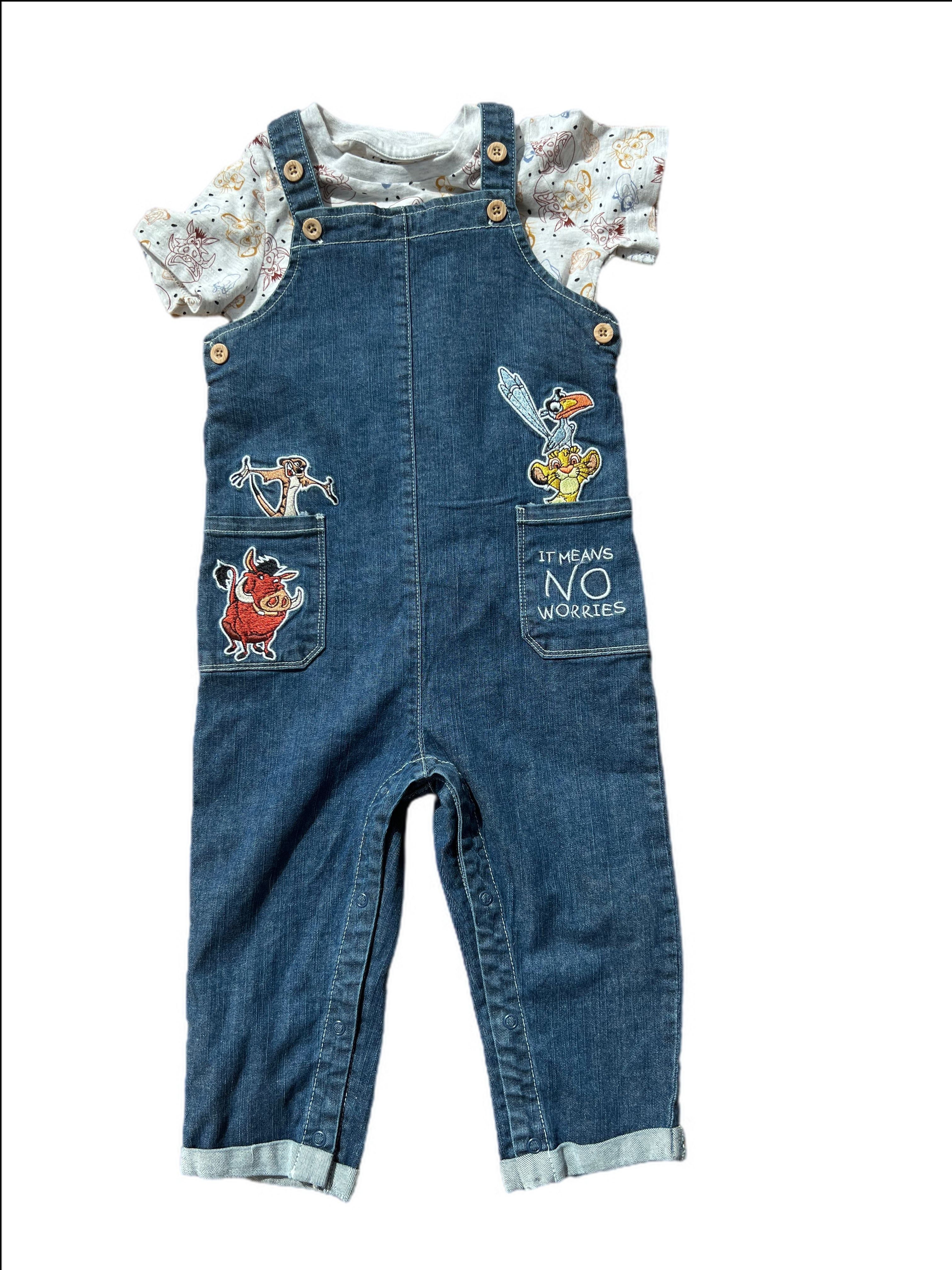 Lion King Short Sleeve Tee and Matching Dungarees
