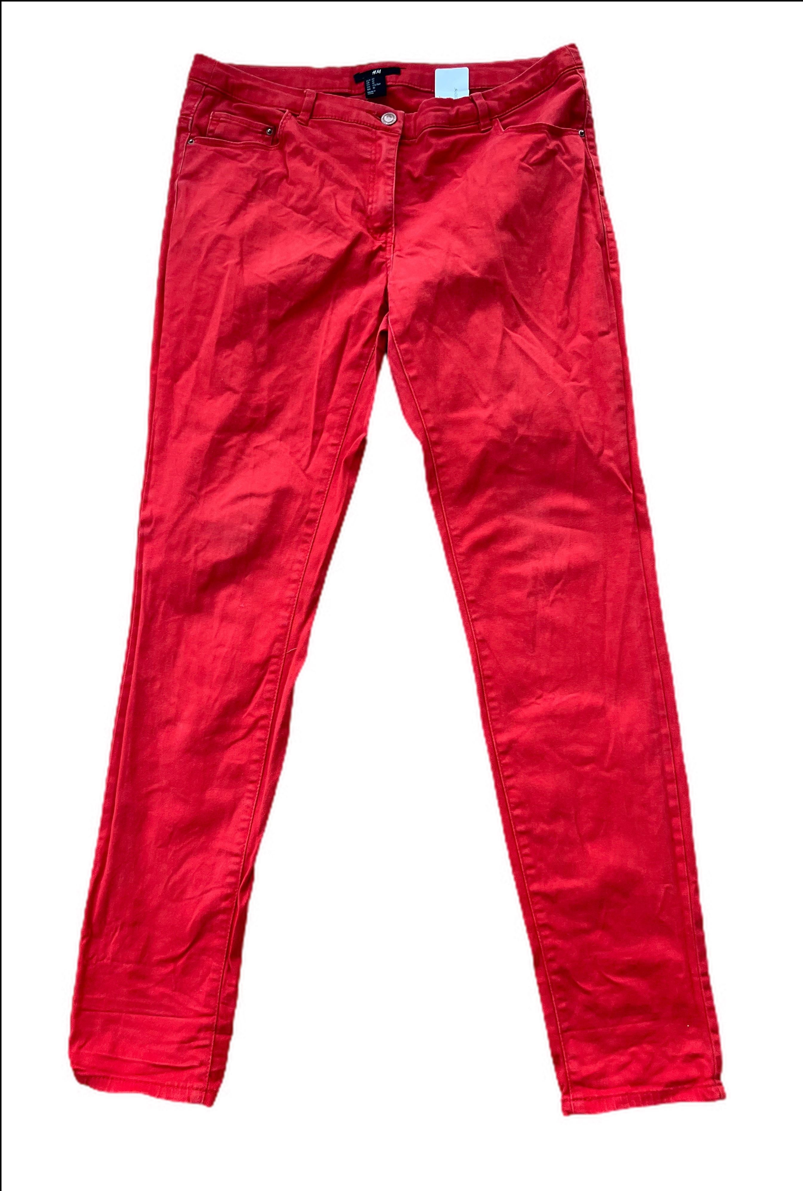 H&M Skinny tomato red jeans