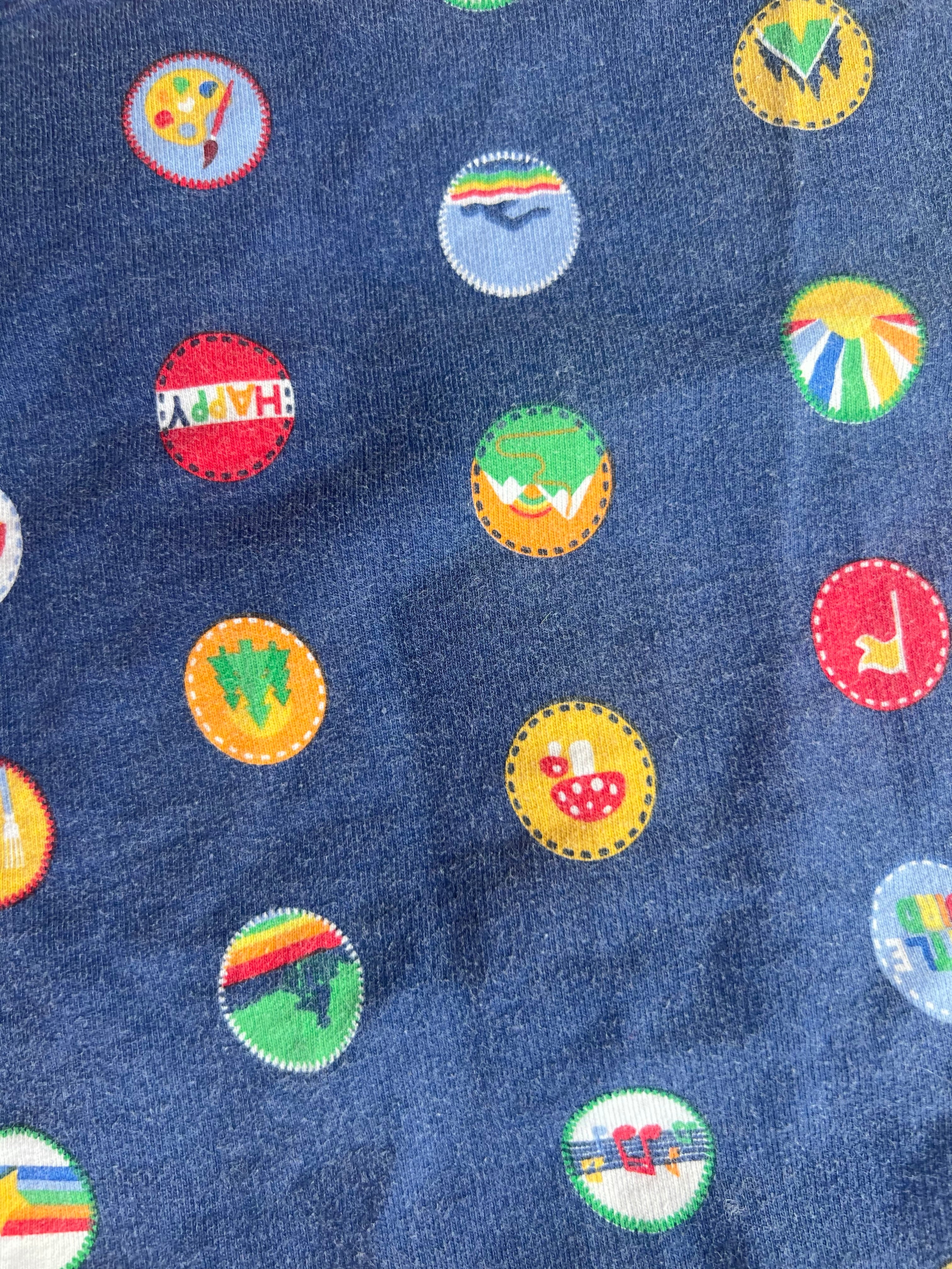 Rainbow Camp Button Skirt (slight fade)